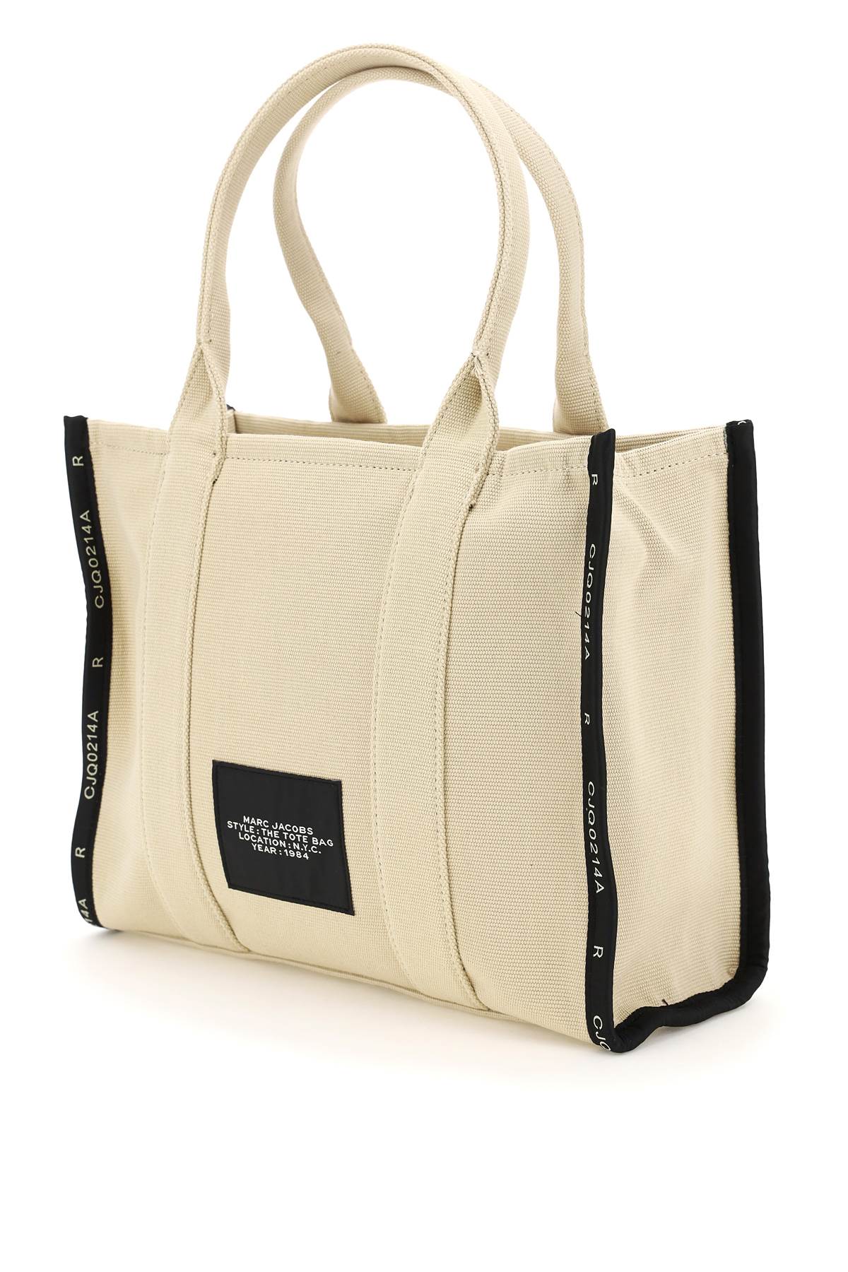 Shop Marc Jacobs The Jacquard Traveler Tote Bag Large In Neutrals