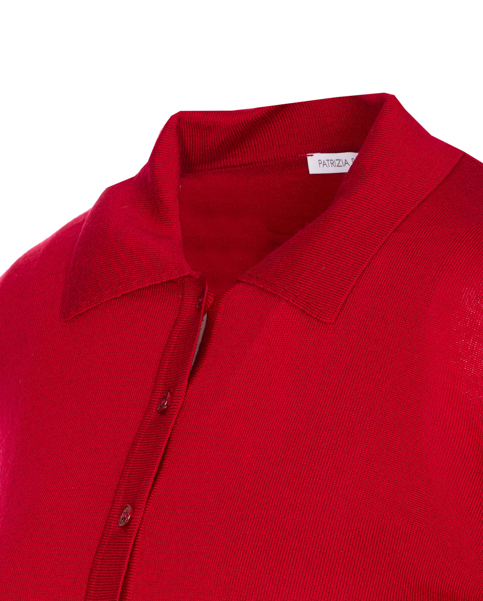 Patrizia Pepe Wool Sweater With Buttons And Internal Top In Red