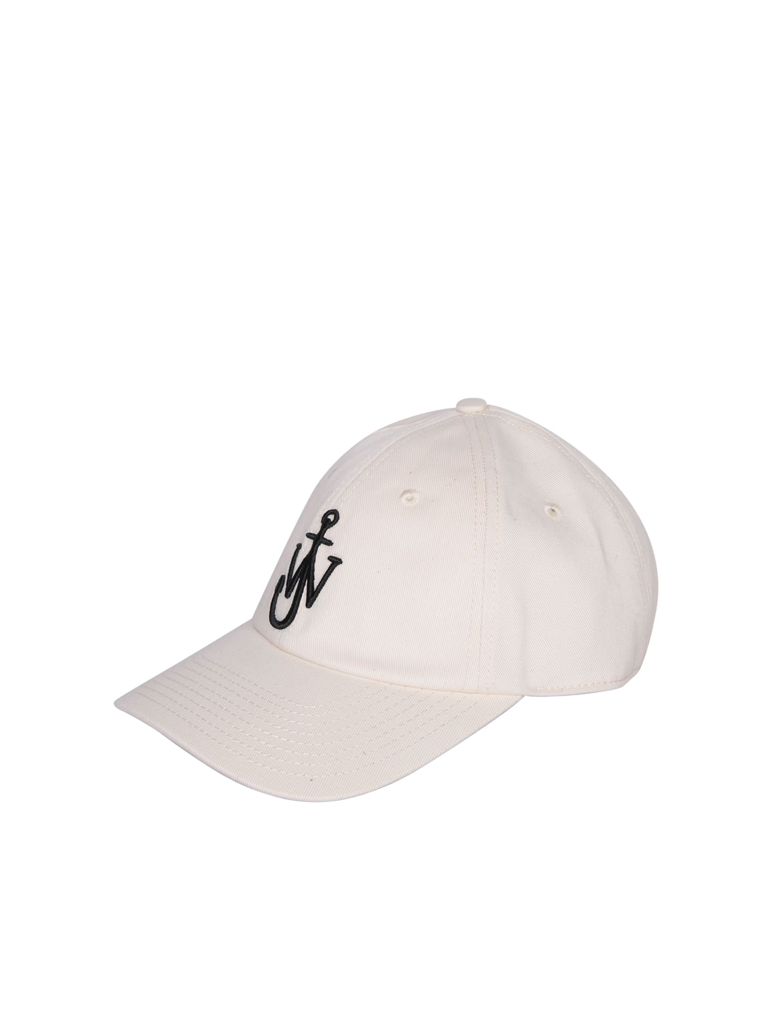 Shop Jw Anderson Ancora Jwa White Baseball Hat In Beige