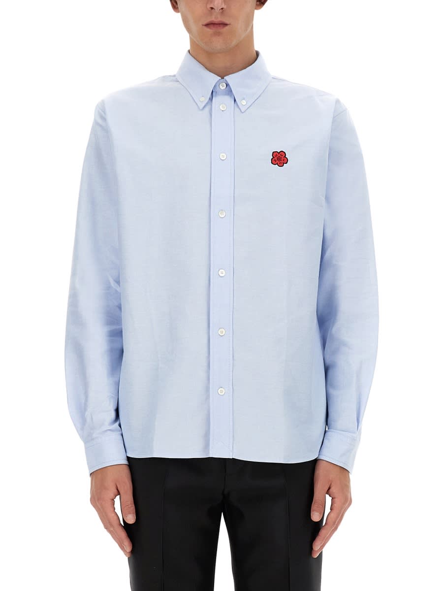 Shop Kenzo Boke Flower Shirt In Azure