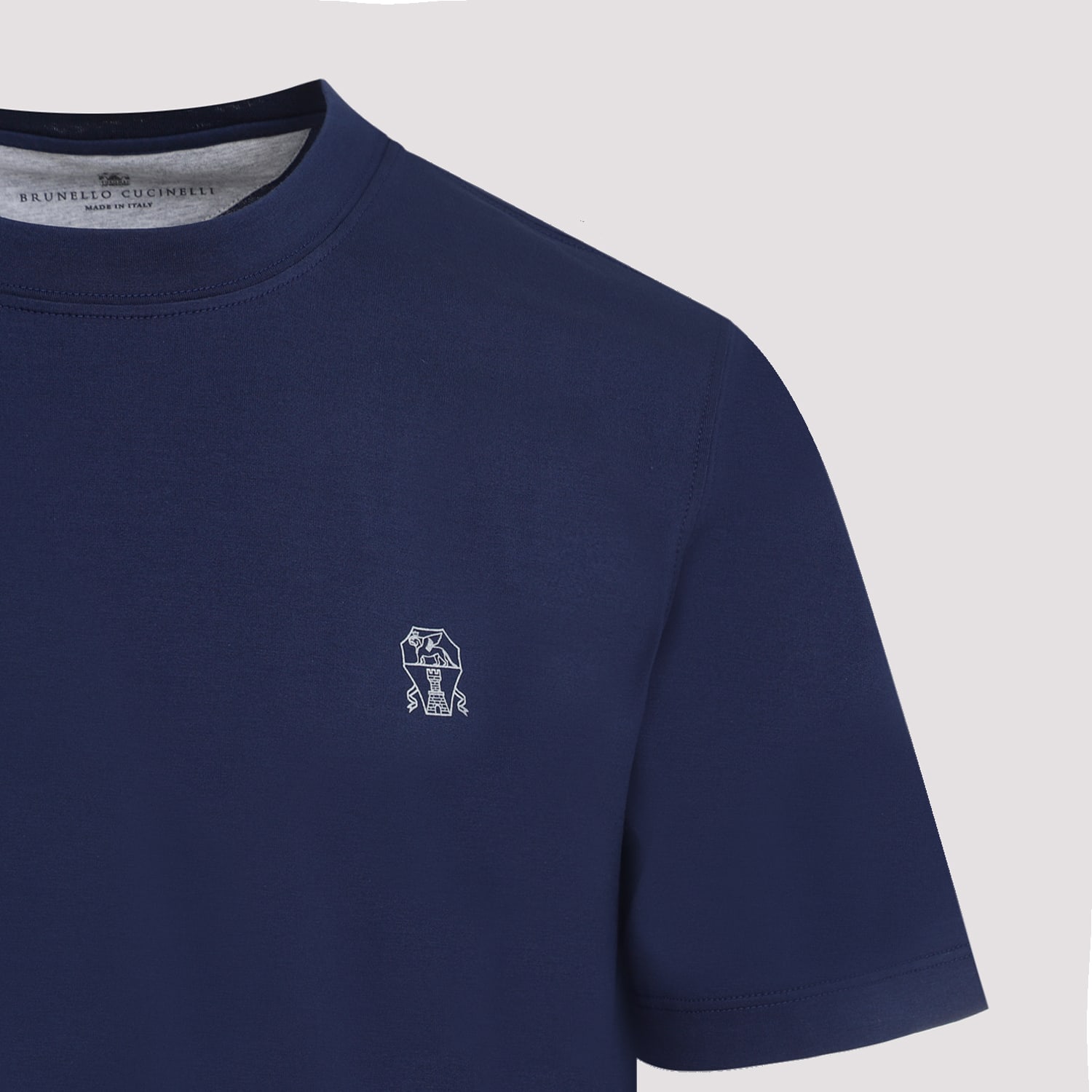 Shop Brunello Cucinelli T-shirt In Blu Indigo