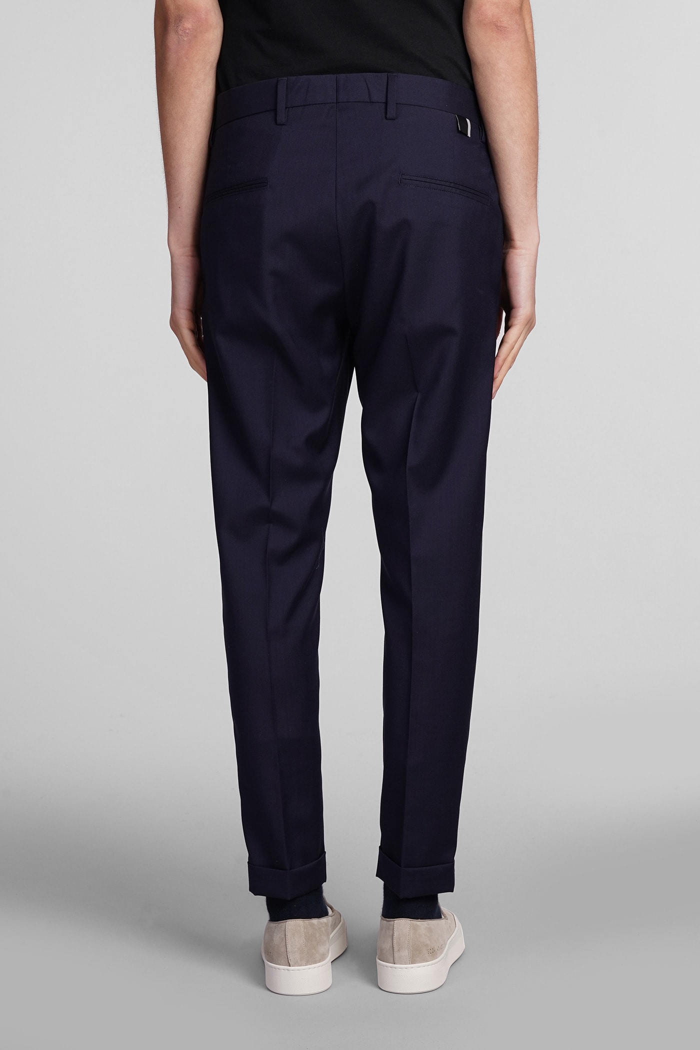 Shop Low Brand Cooper T1.7 Tropical Pants In Blue Wool