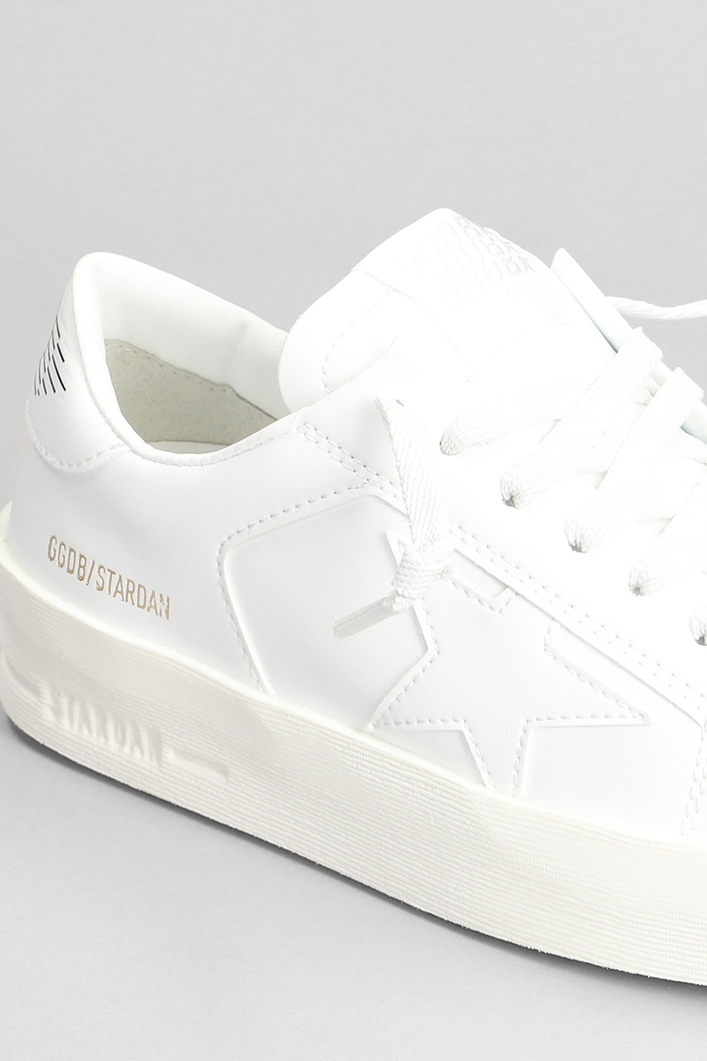 Shop Golden Goose Stardan Sneakers In White Leather