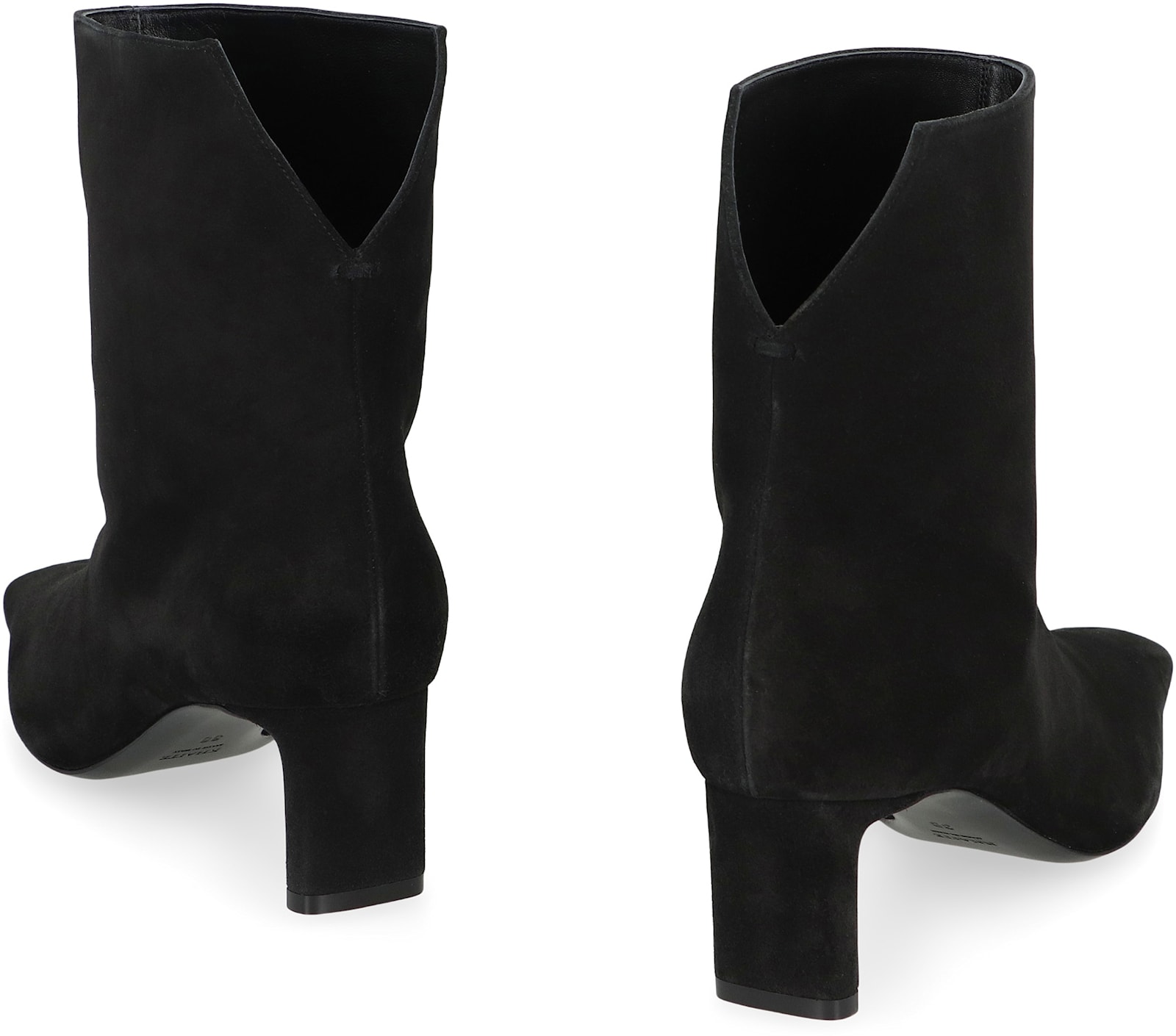 Khaite Ona Ankle Boots In Suede In Black