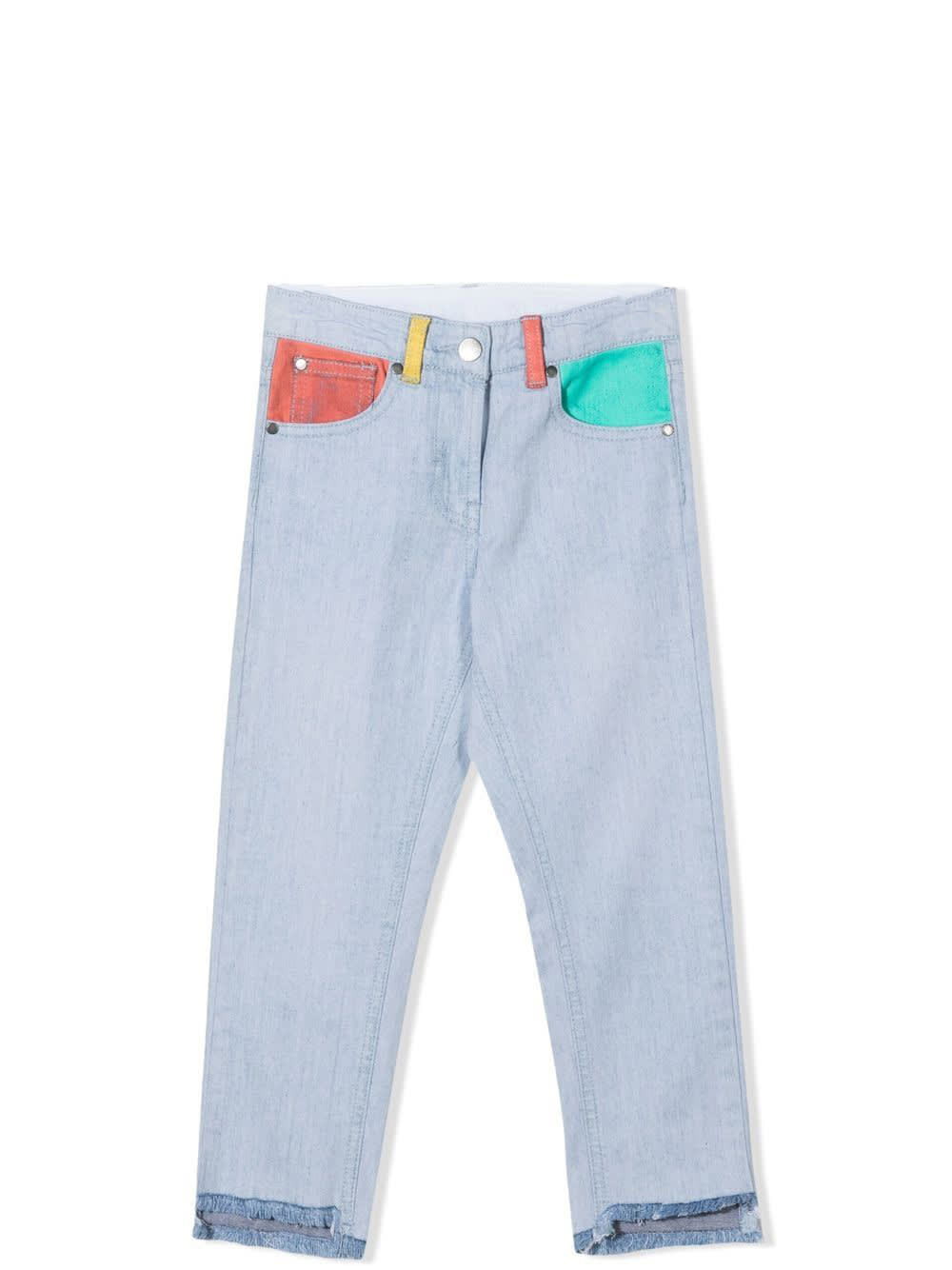 Stella Mccartney Babies' Denim Jeans In Light Blue