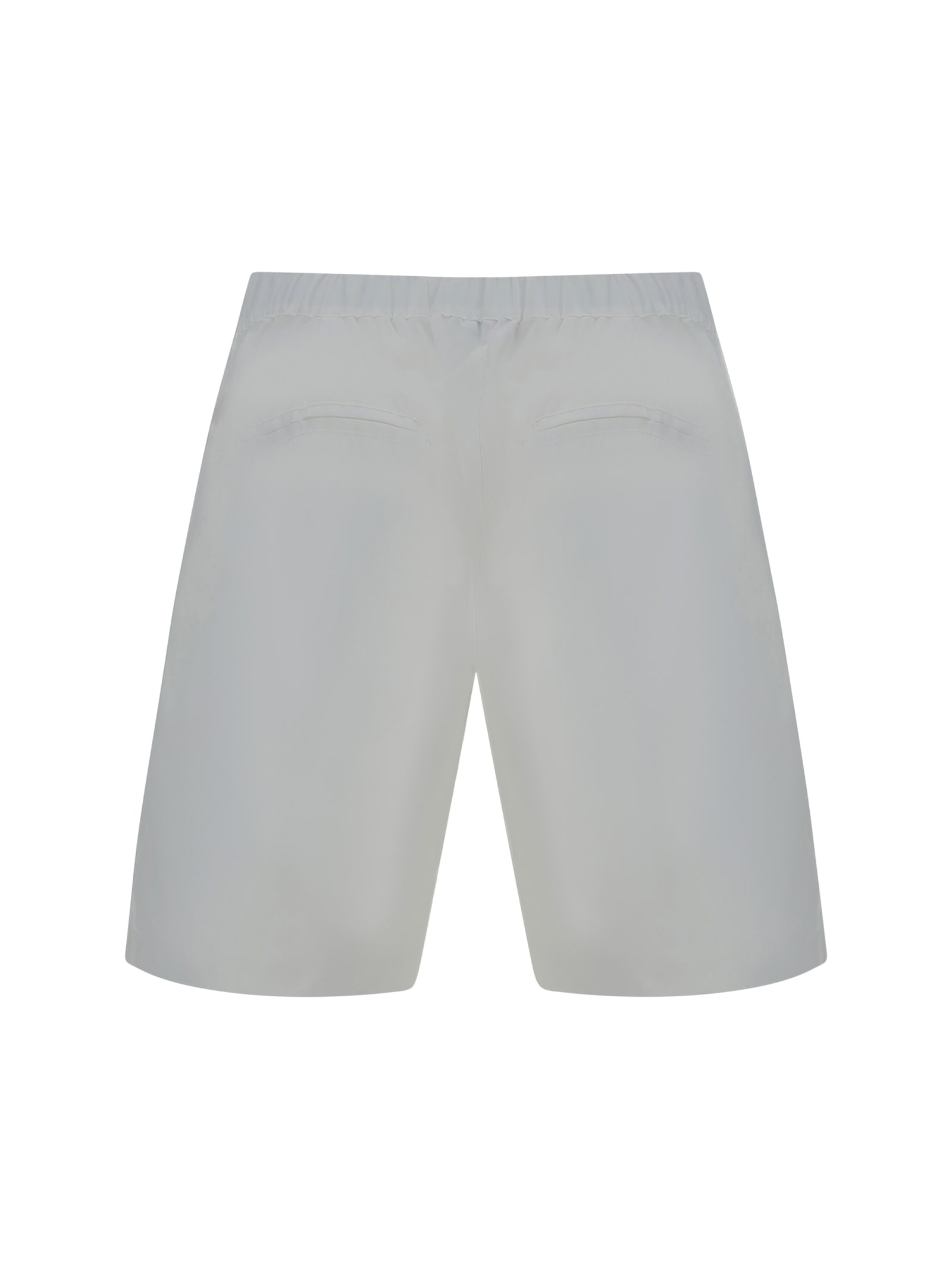 Shop Brunello Cucinelli Shorts In Bianco+bianco