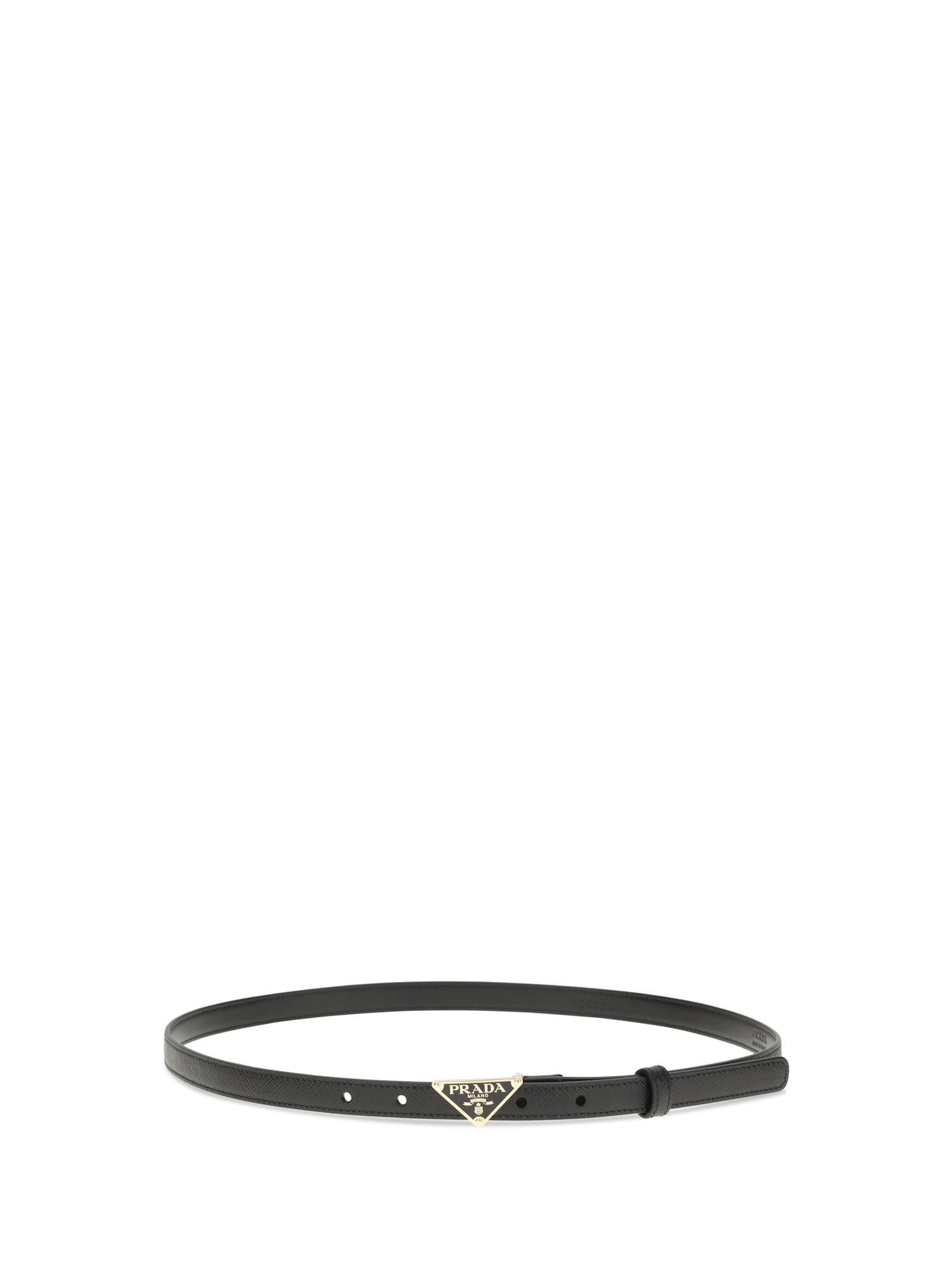 Prada Saffiano Belt In Black