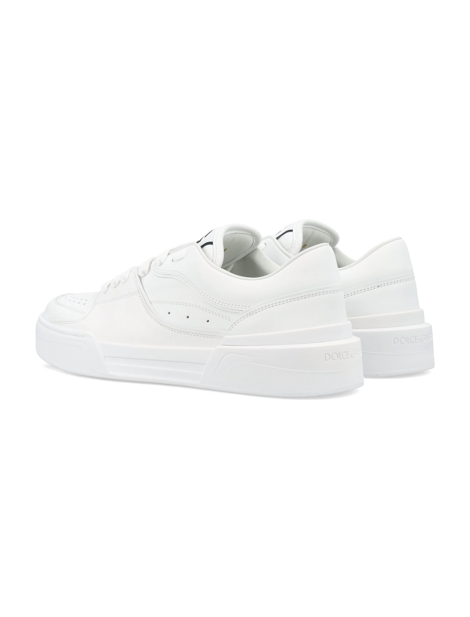 Shop Dolce & Gabbana Calfskin Nappa New Roma Sneakers