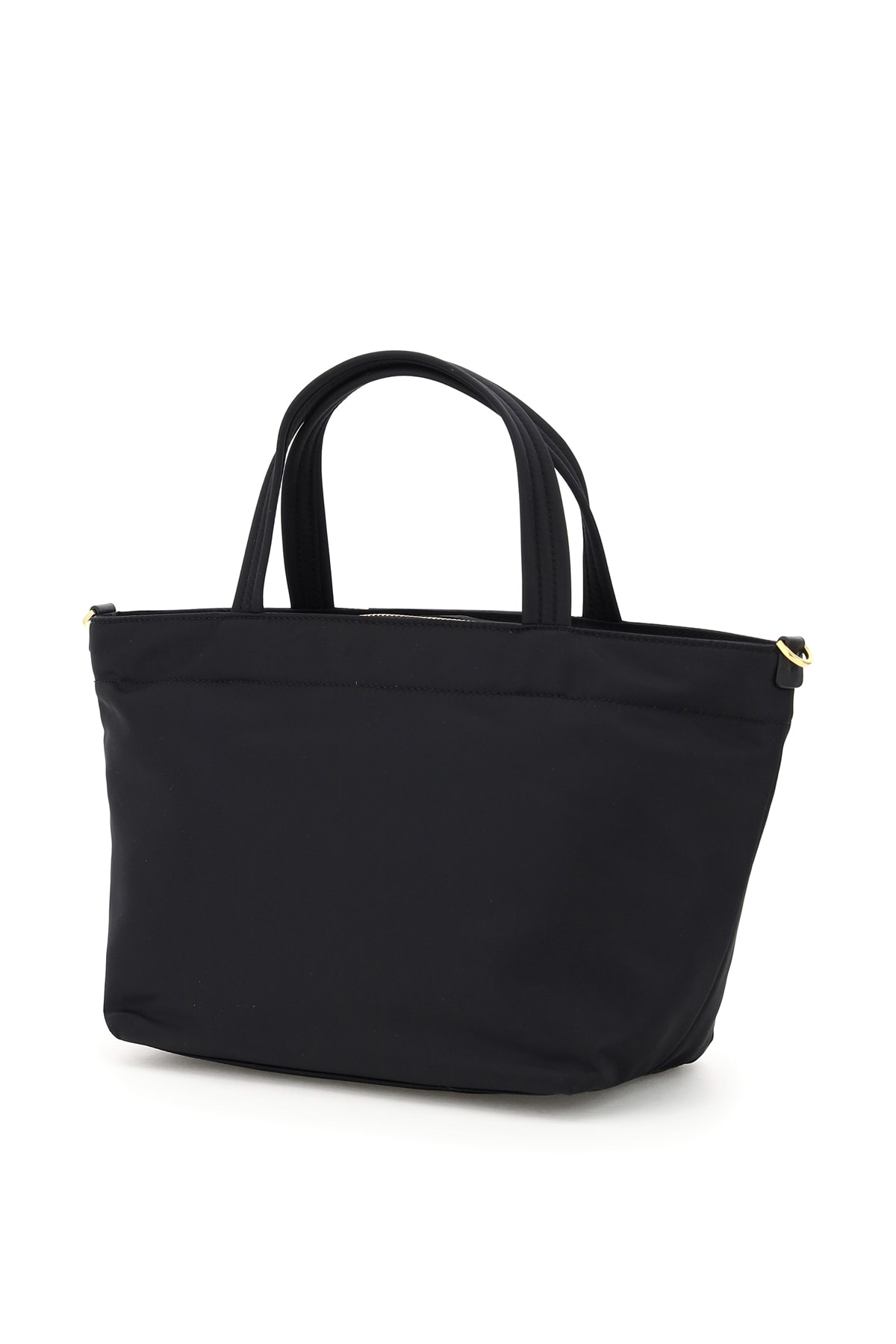 Shop Anya Hindmarch Econyl Eyes East/west Mini Tote Bag In Black