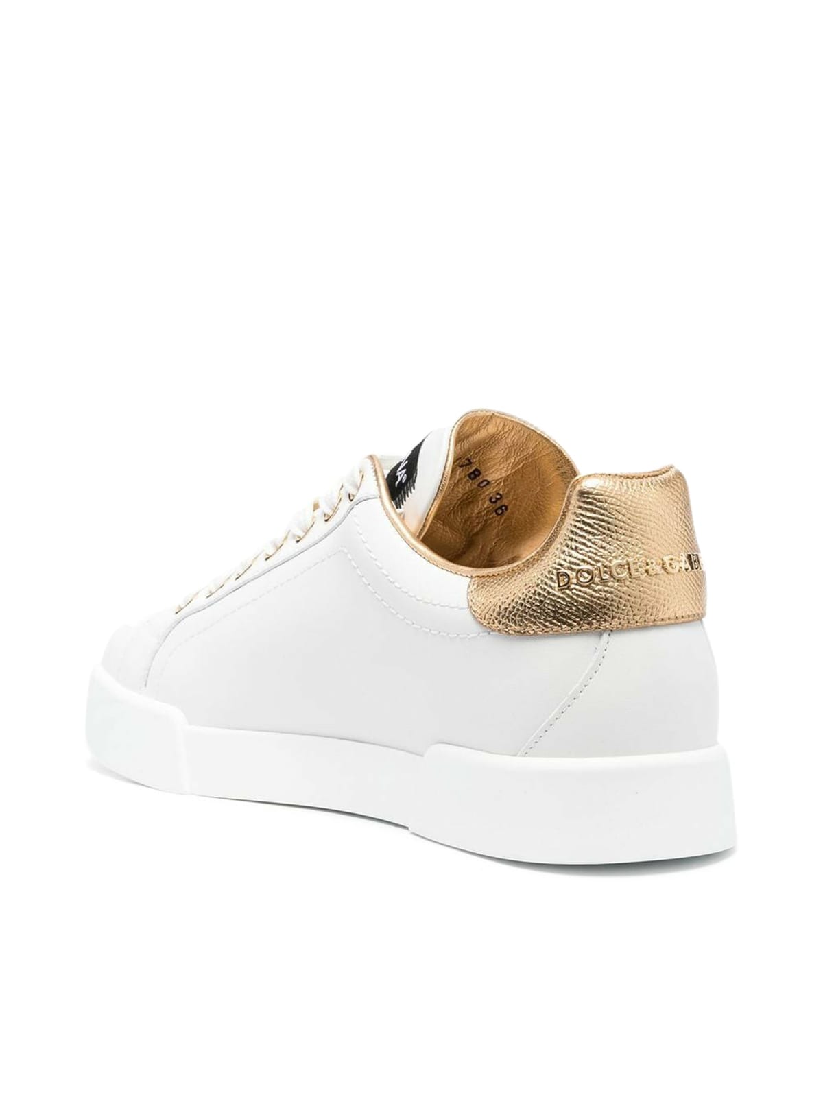 Shop Dolce & Gabbana Sneakers Classic In White Gold