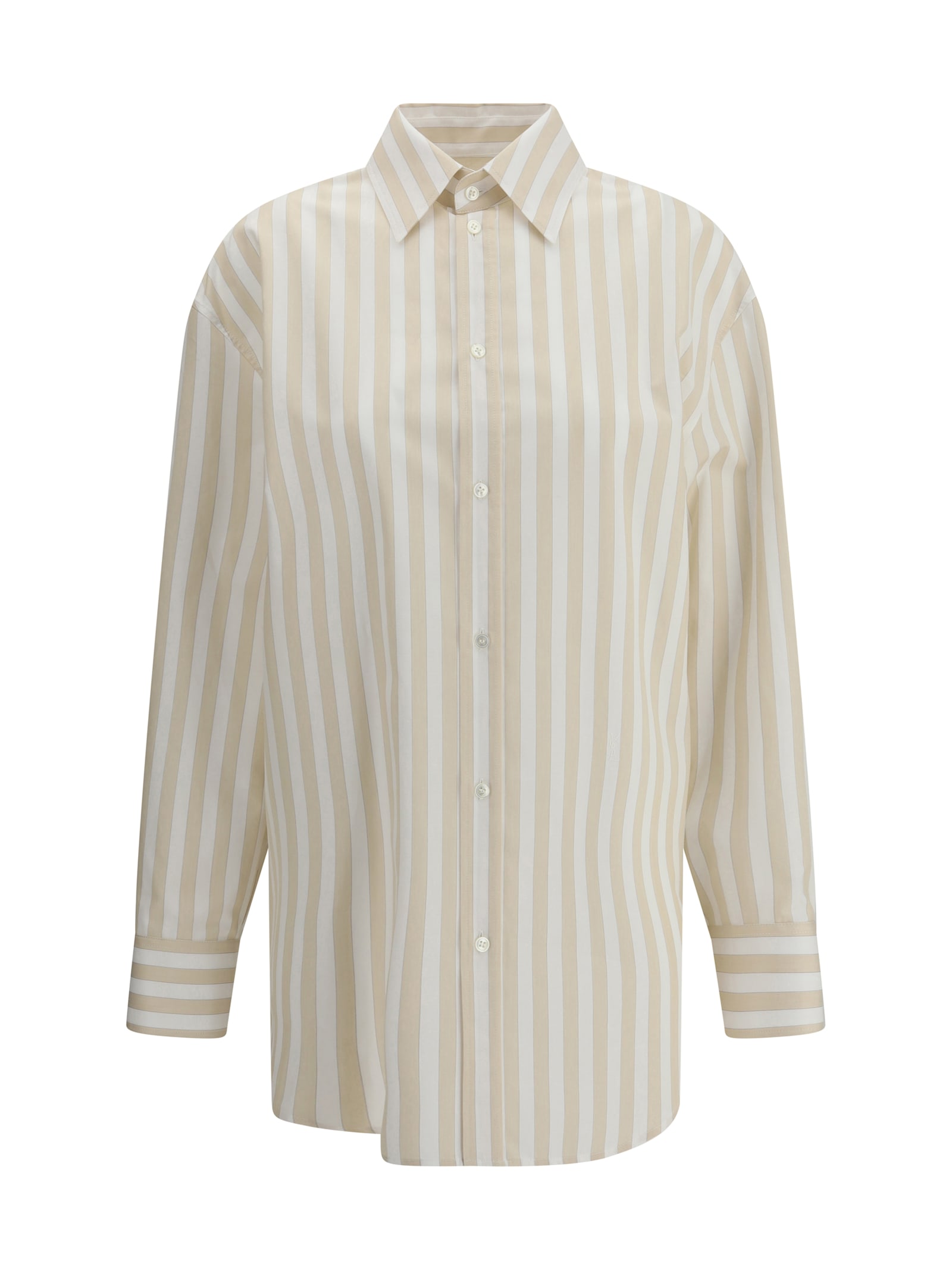 Saint Laurent Oversized Shirt In Neutral