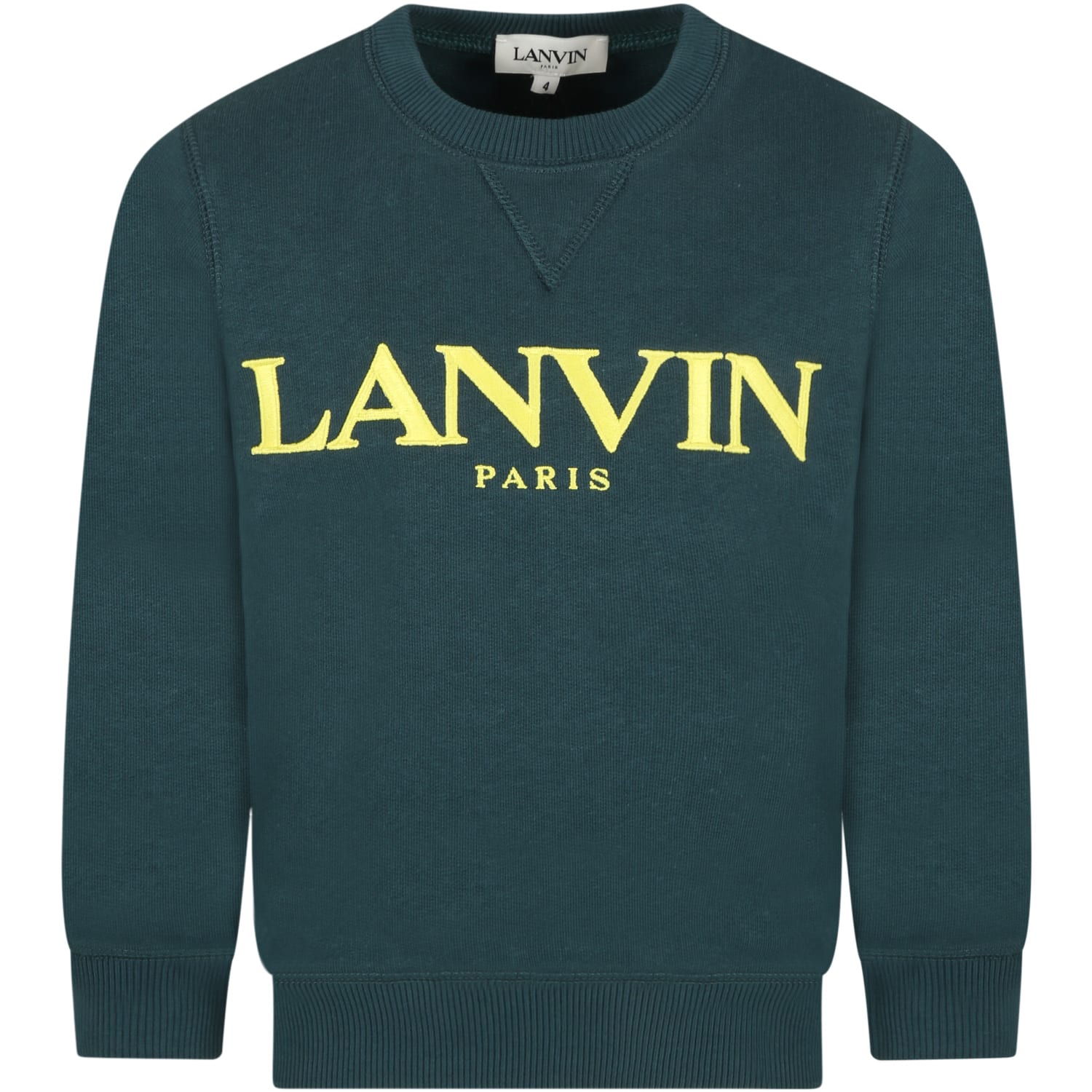 Lanvin Green Sweatshirt For Boy With Logo