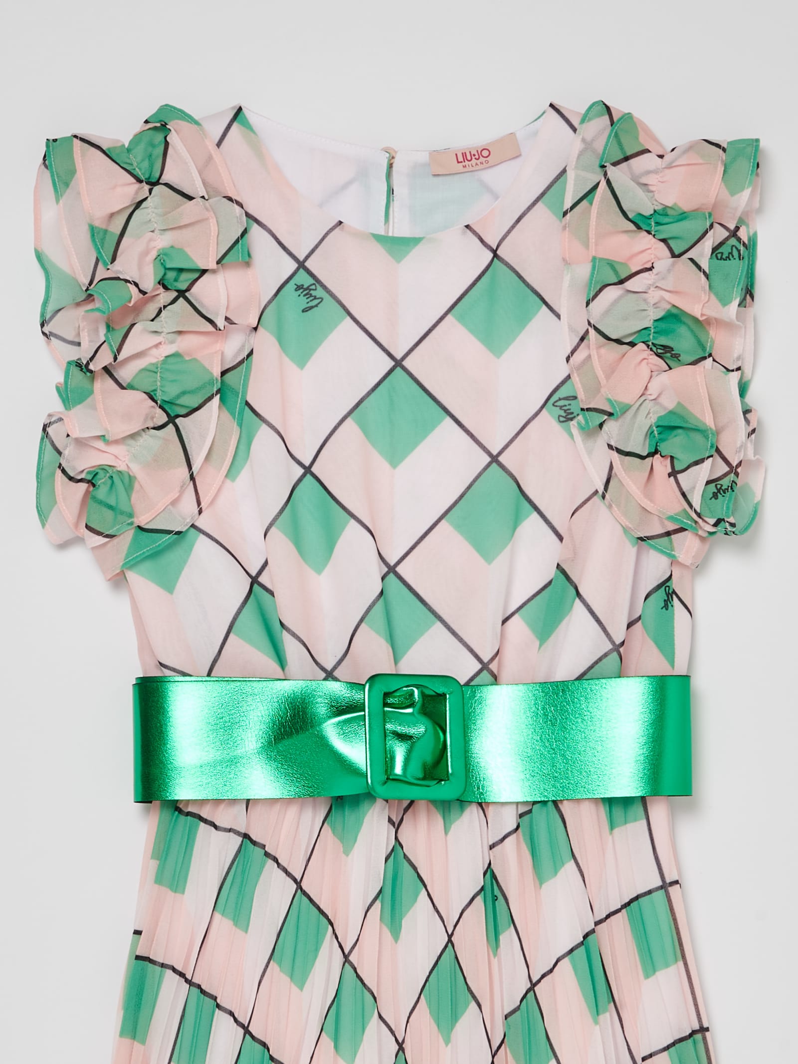 Shop Liu •jo Dress Dress In Rosa-verde