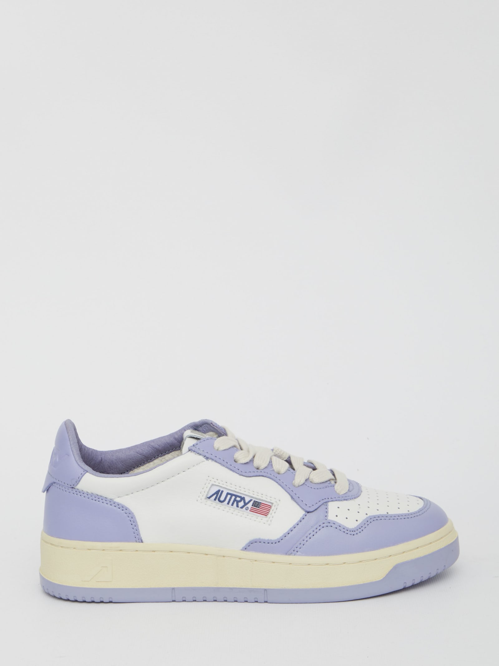 AUTRY MEDALIST LILAC AND WHITE SNEAKERS