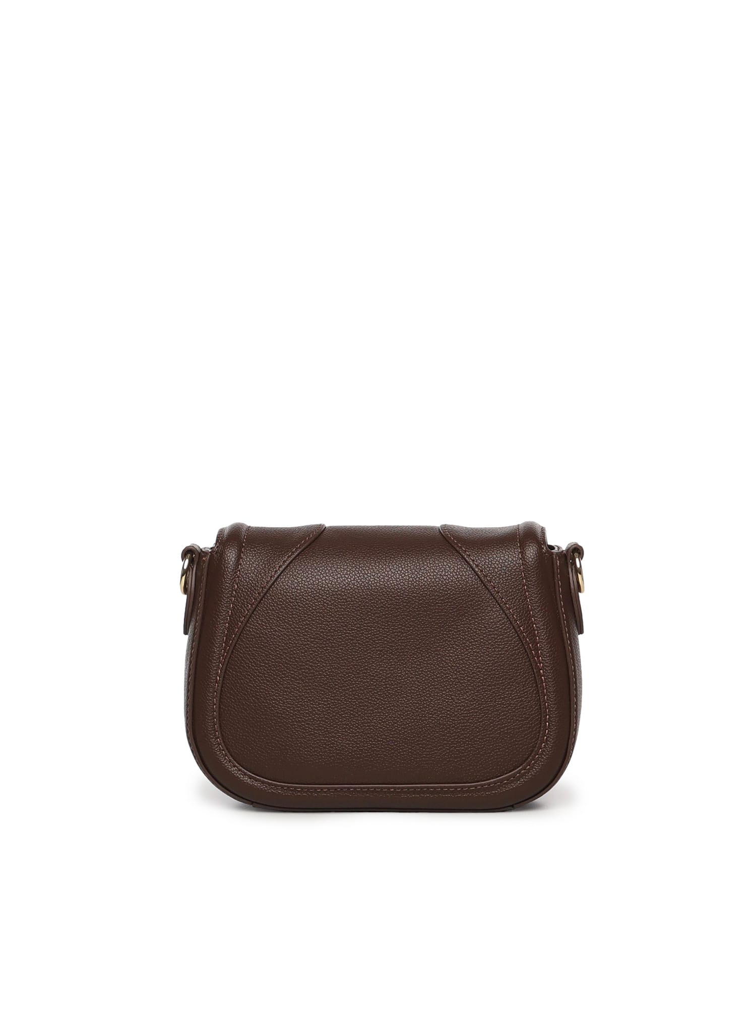 Love Moschino Shoulder Bag With Maxi Logo In Brown