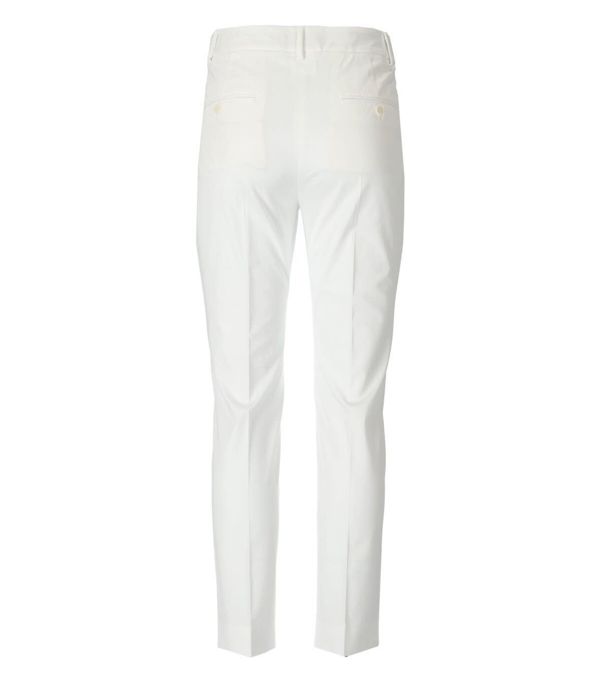 Shop Weekend Max Mara Cecco Straight-leg Trousers In Bianco