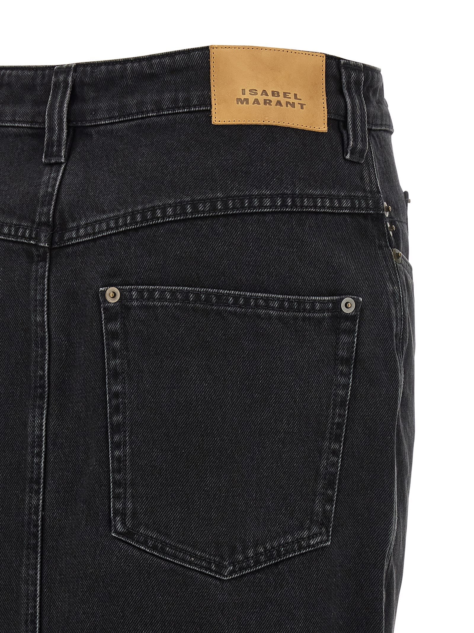 Isabel Marant Skirt With Front And Back Pockets In Black