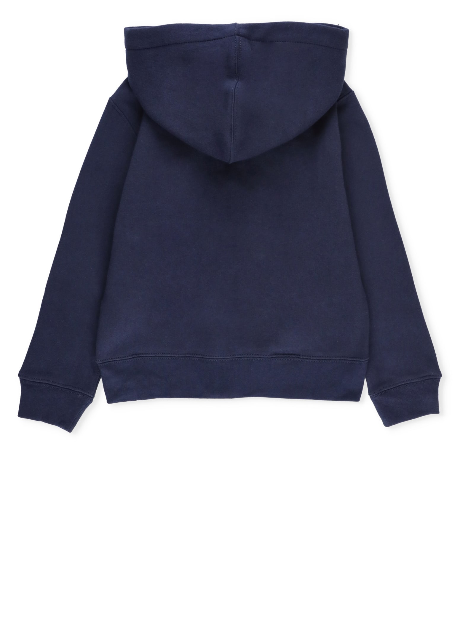 Polo Ralph Lauren Cotton Jersey Zipped Hoodie In Blue
