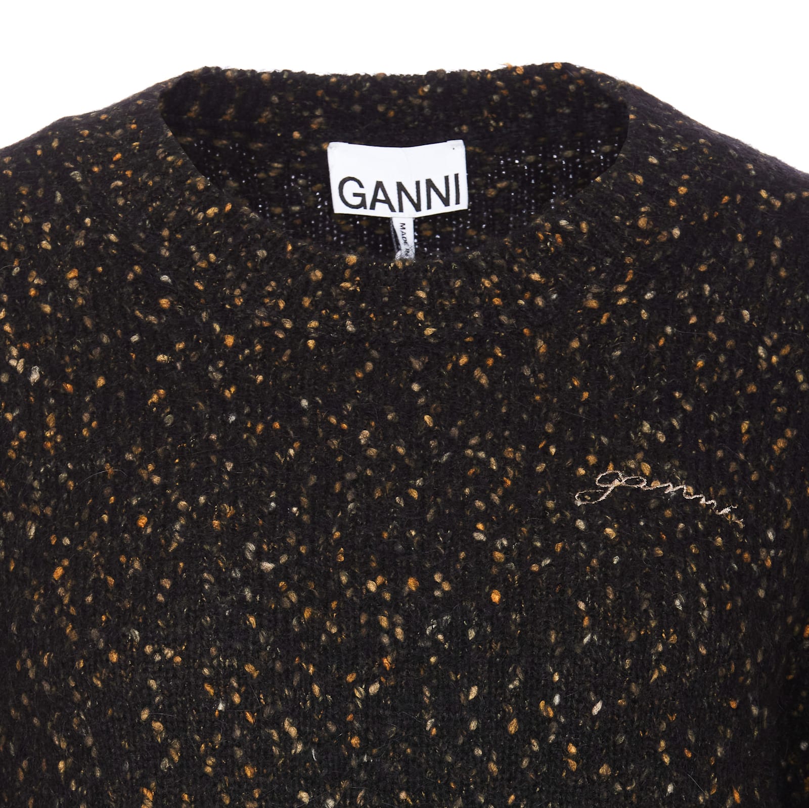 Shop Ganni Sweater In Black