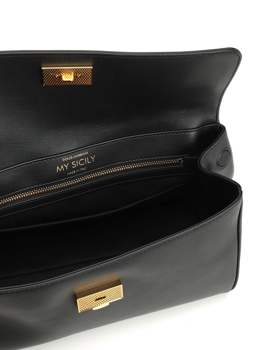Dolce & Gabbana Medium My Sicily Handbag In Black