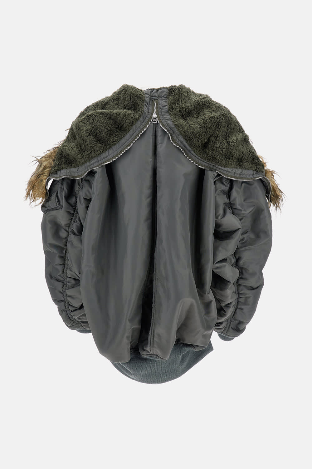 Junya Watanabe Faux Fur Bomber Jacket In Brown