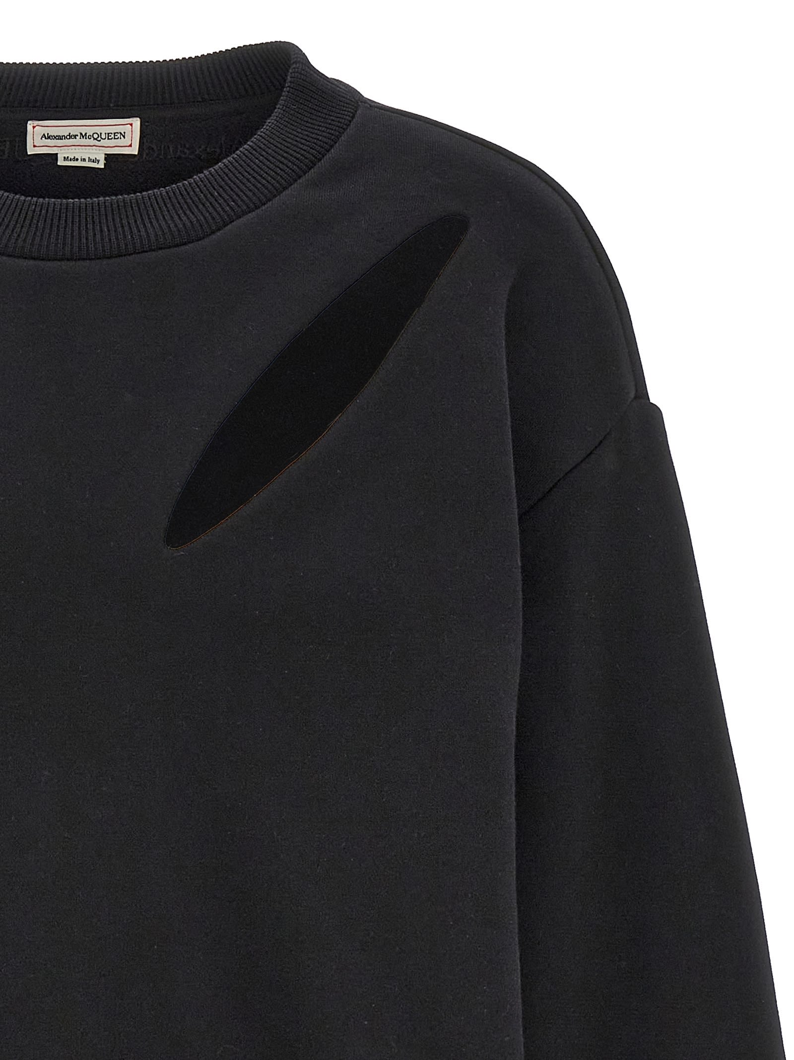 Shop Alexander Mcqueen Cut And Sew Sweatshirt In Black