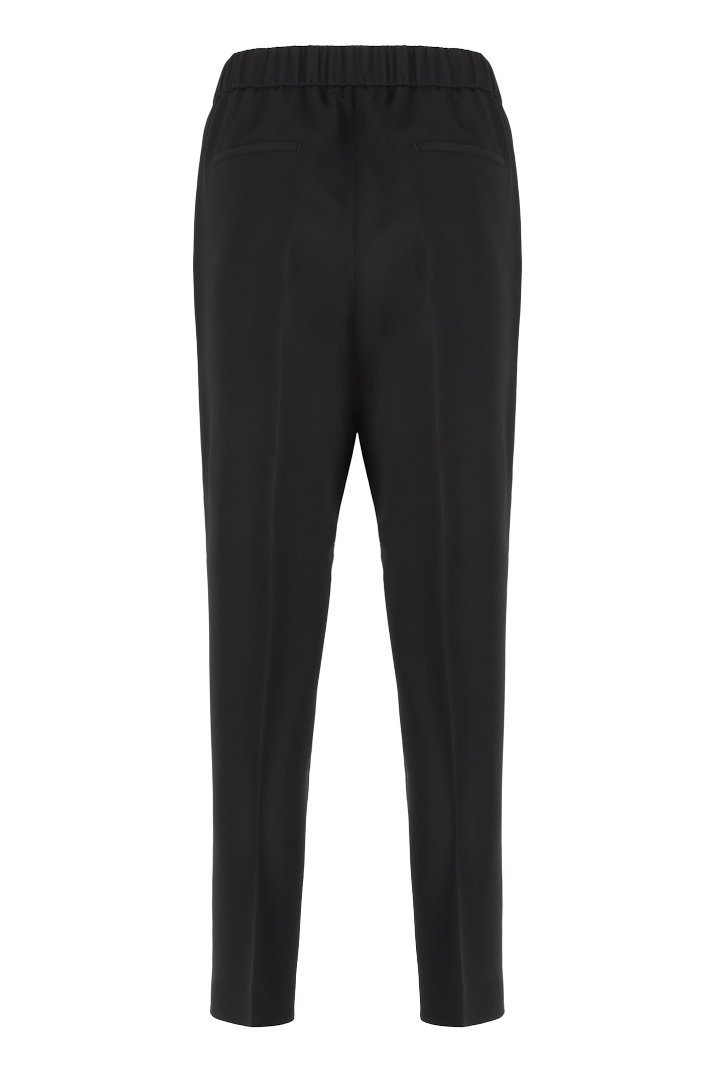 Peserico Beaded-stripes Tapered Trousers In Black