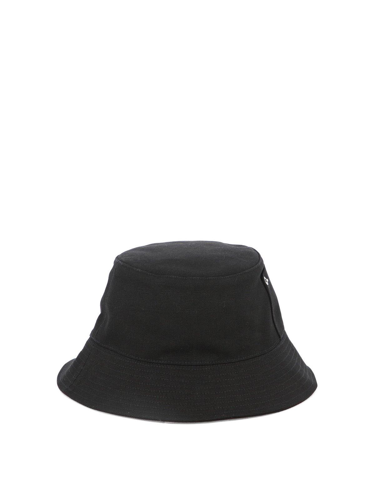 Shop Apc Logo-embroidered Wide Brim Bucket Hat In Lzz Black