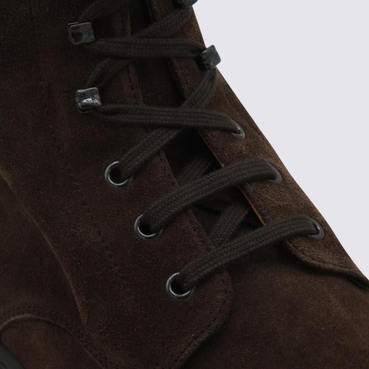 Tod's Winter Lace-up Ankle Boots In Brown