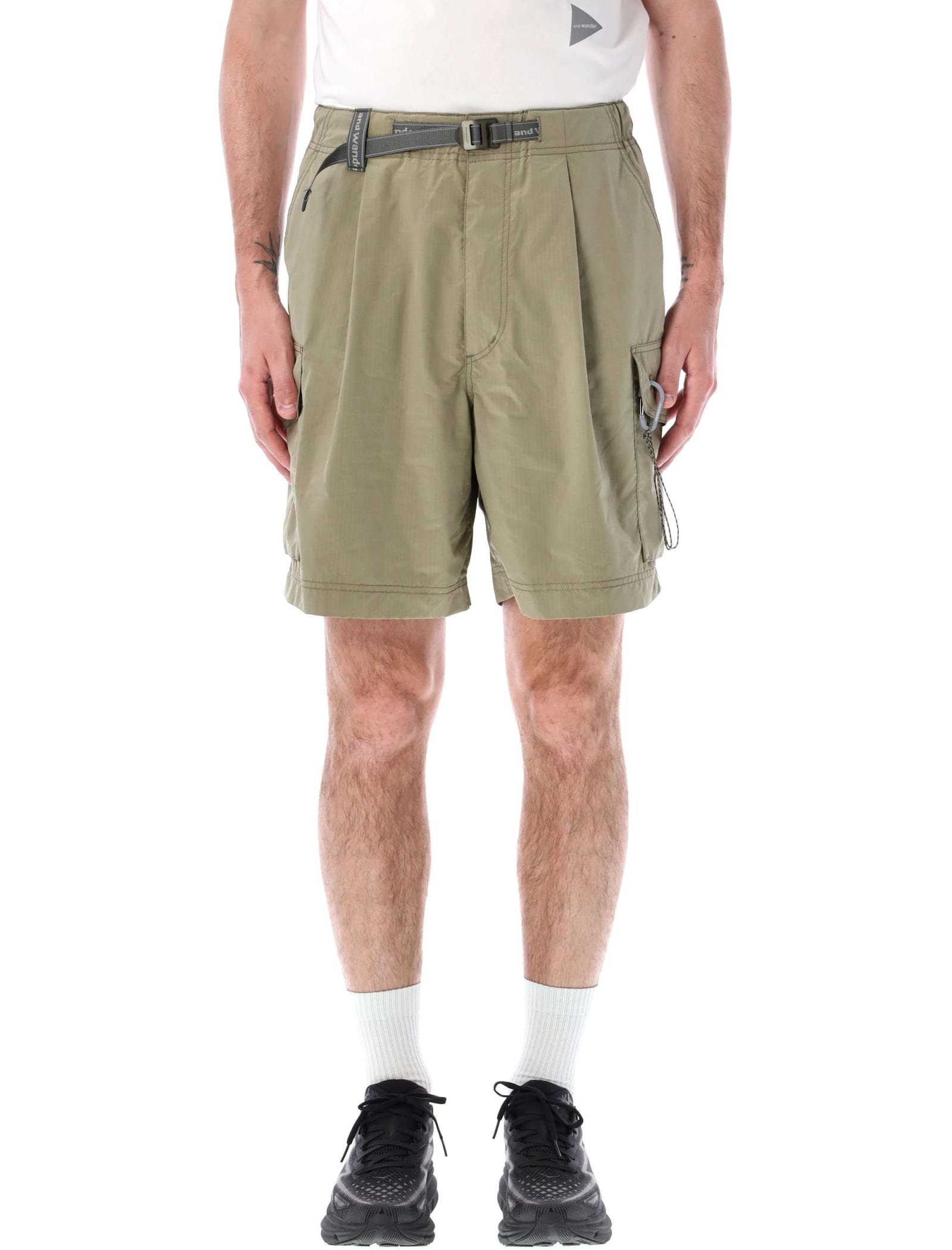 And Wander Oversized Cargo Shorts In Blue