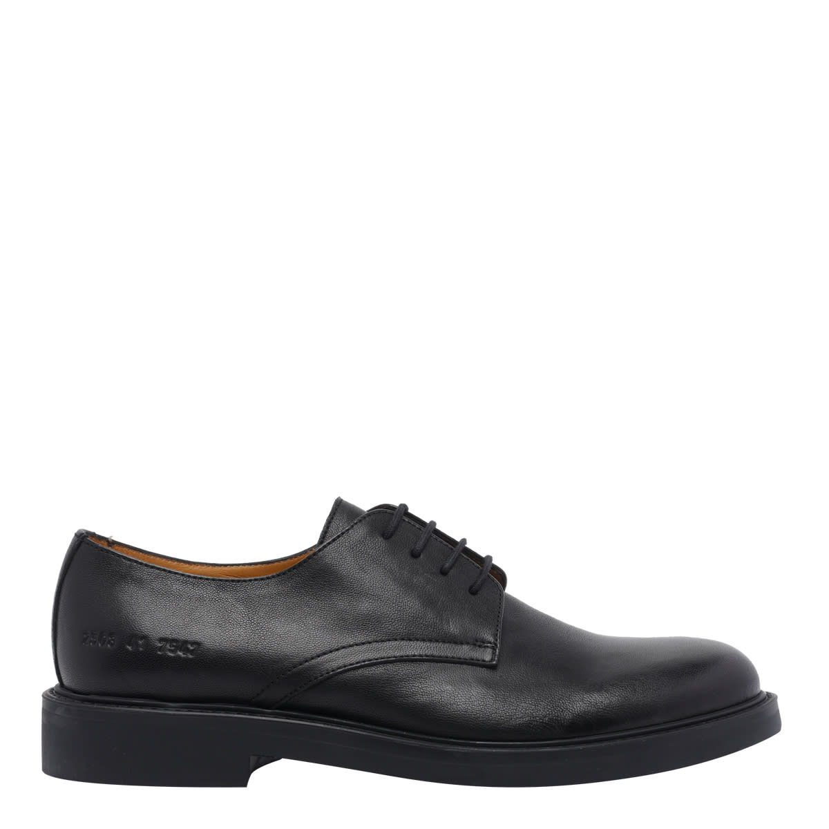 Common Projects Officer Style Lace Up Brogues In Black