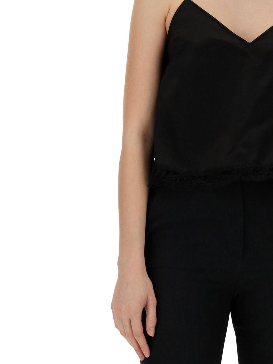 Shop Alexander Mcqueen Top With Thin Straps In Black