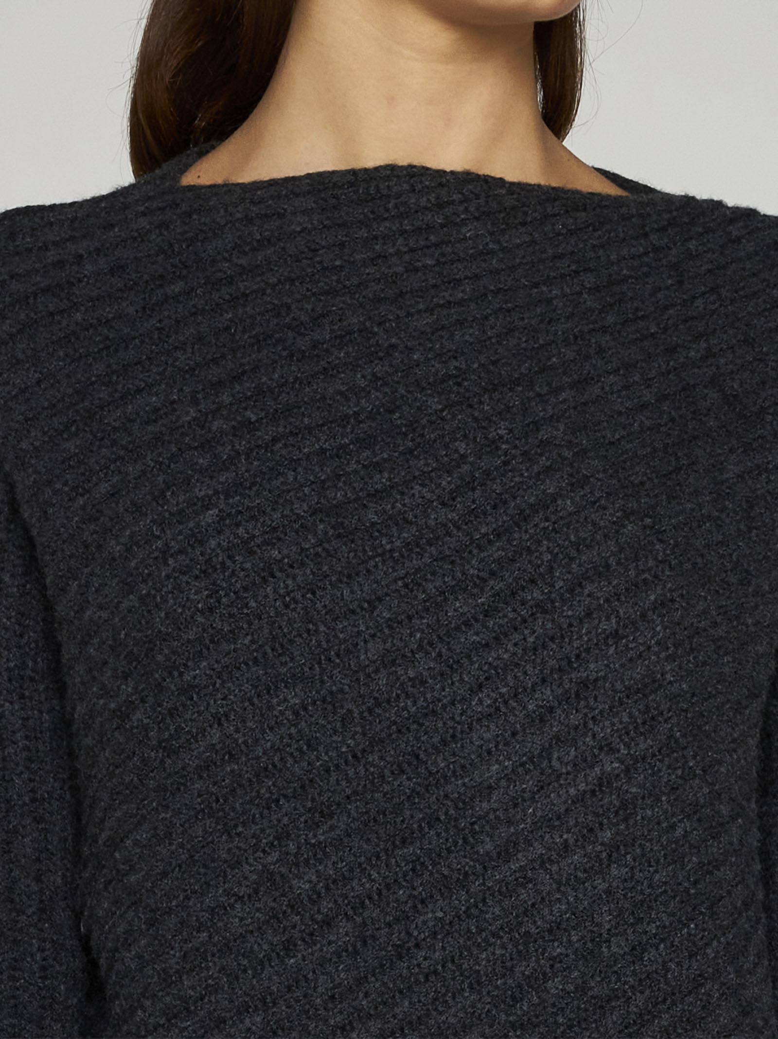 Shop Totême Twisted Wool Sweater In Grey