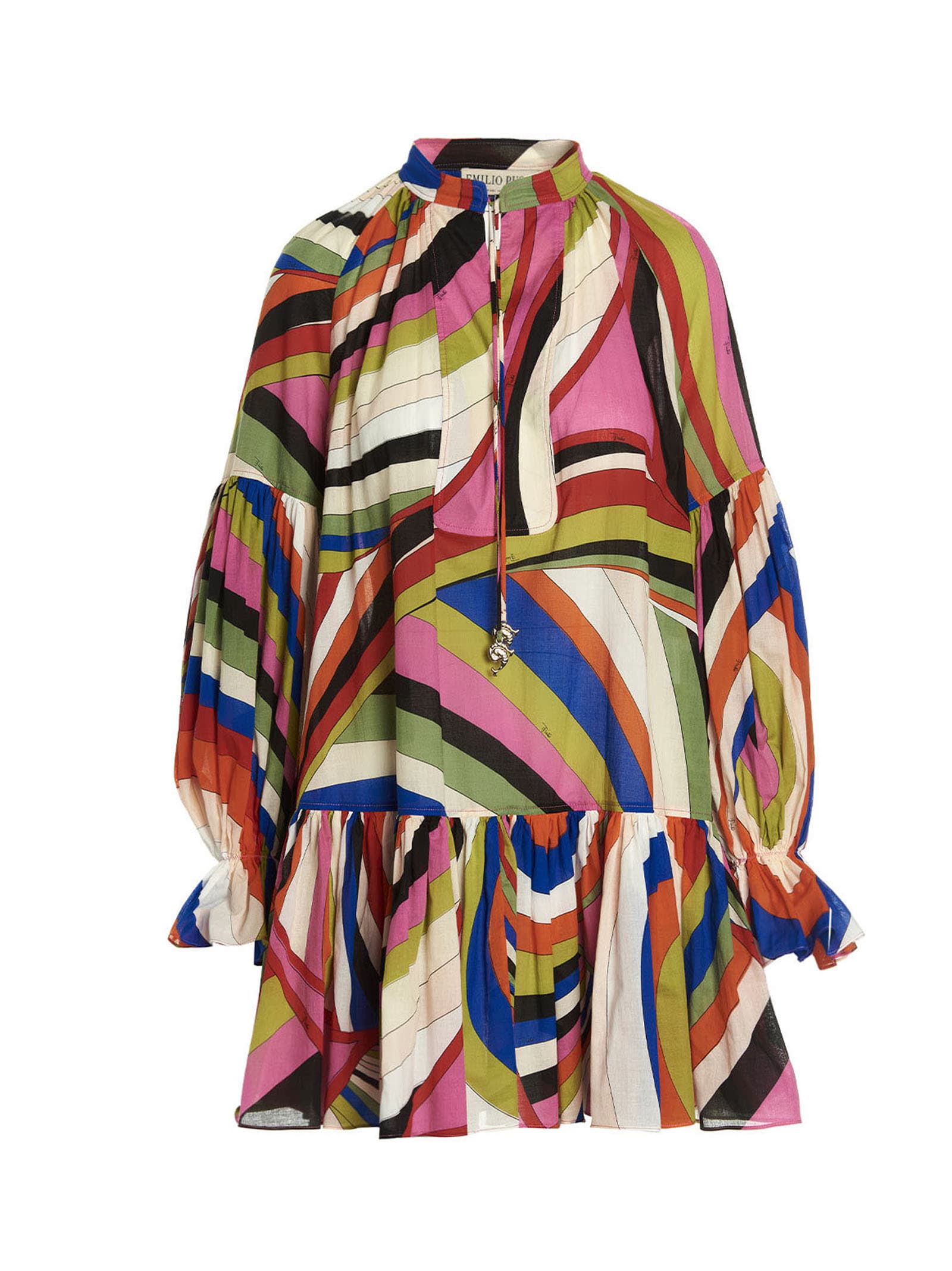 EMILIO PUCCI PRINTED TIERED DRESS