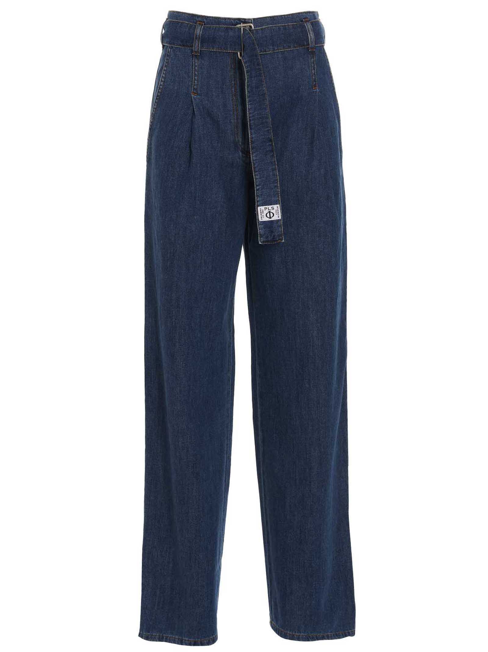 Shop Philosophy Di Lorenzo Serafini Jeans With Front Pleats In Blue
