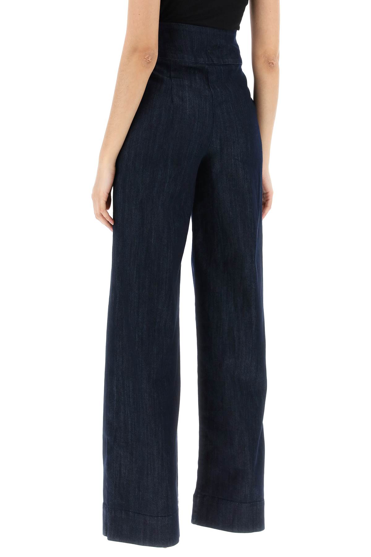 Shop Mvp Wardrobe Tolone Jeans In Denim Blu (blue)