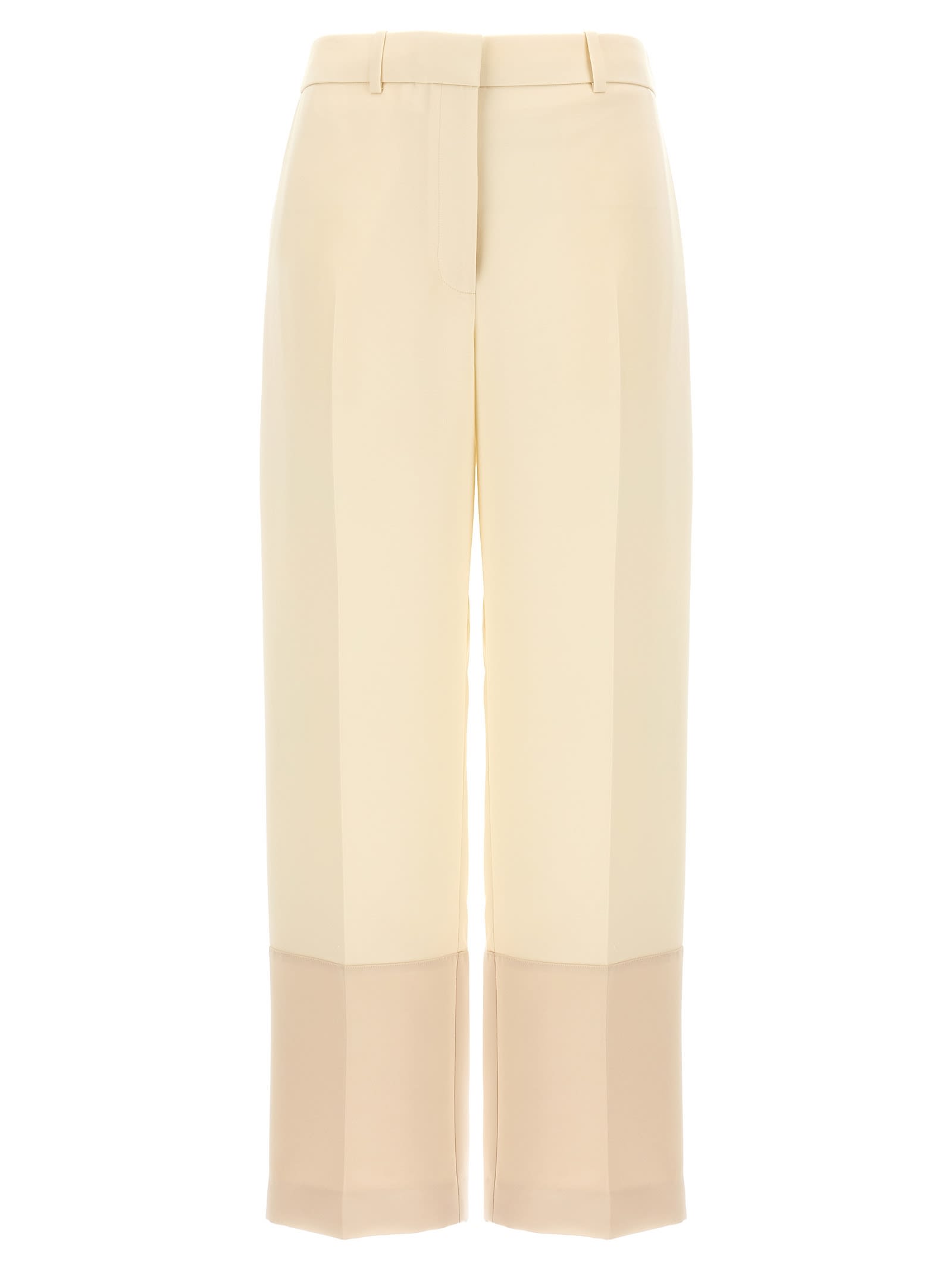 Tory Burch Cropped Pants In Neutral