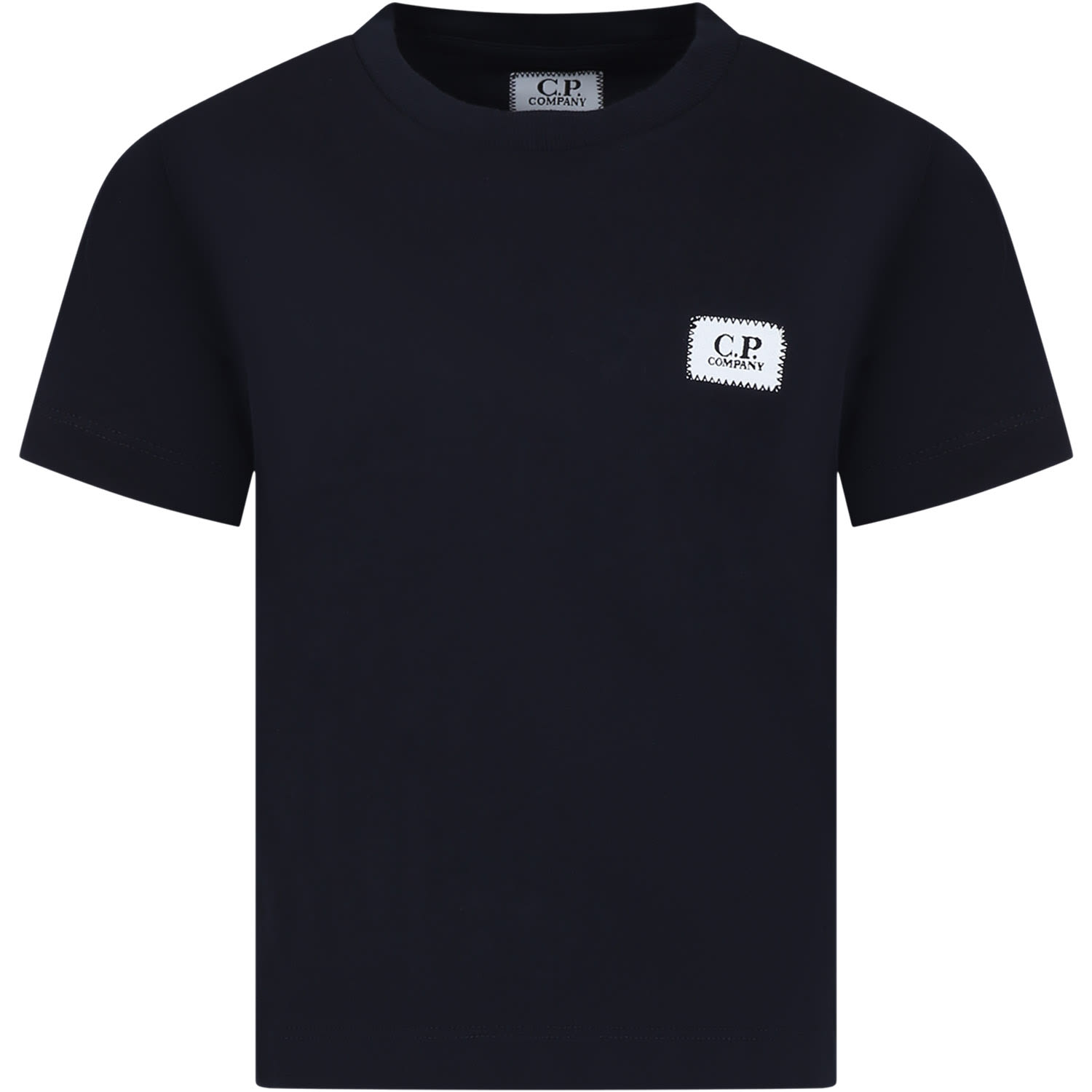 Shop C.p. Company Undersixteen Blue T-shirt For Boy With Logo