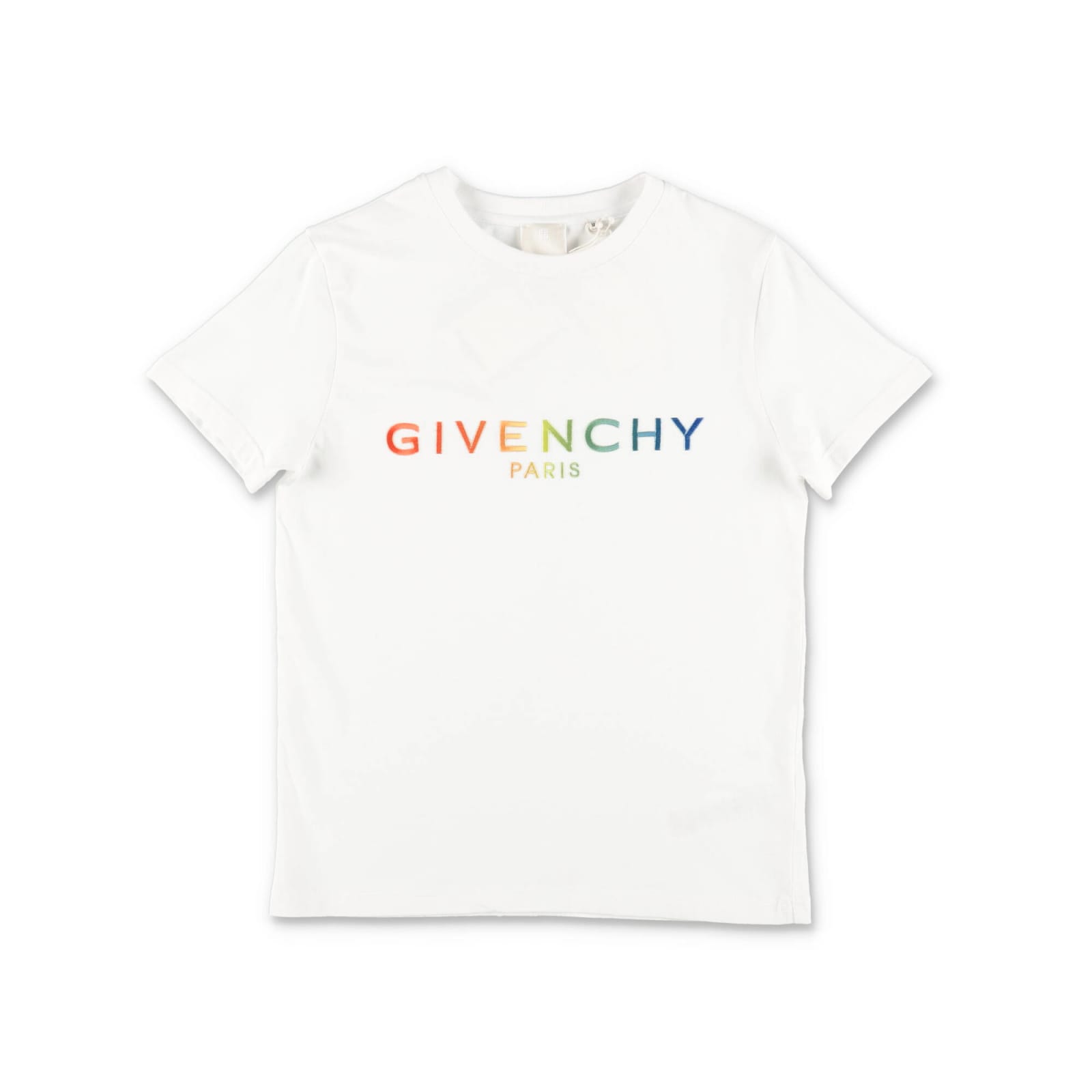 Givenchy T-shirt Bianca In Jersey Di Cotone Bambino