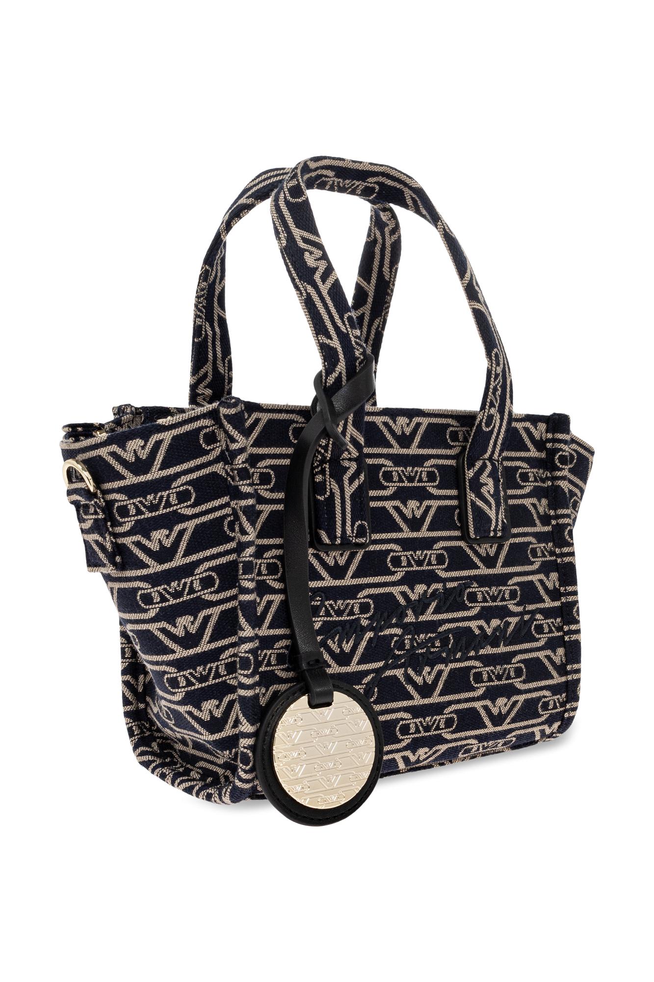 Emporio Armani Monogram Handbag In Denim