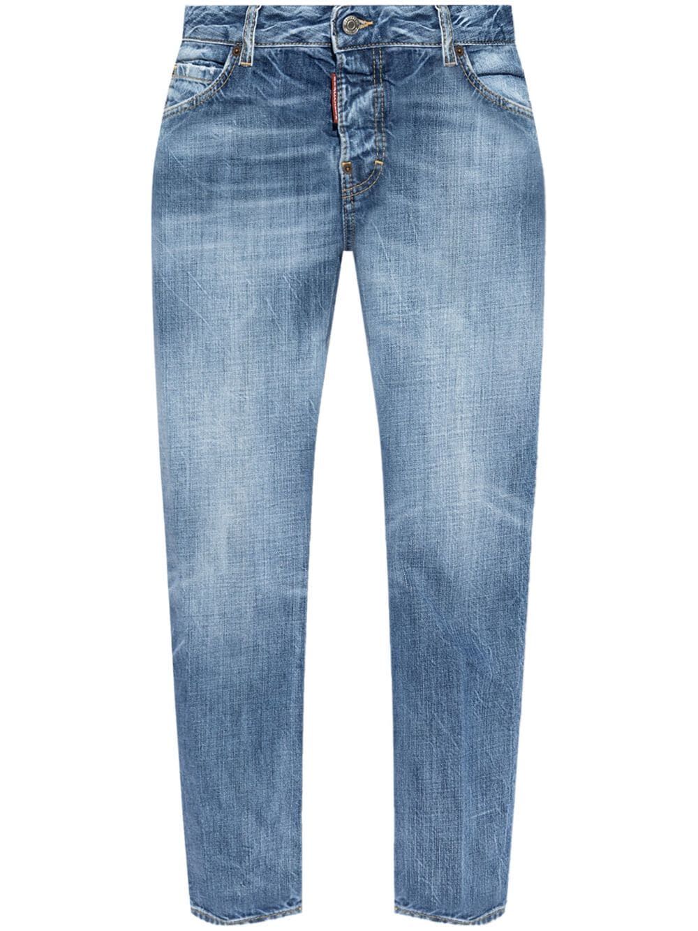 Shop Dsquared2 Cool Girl Jean In Navy Blue