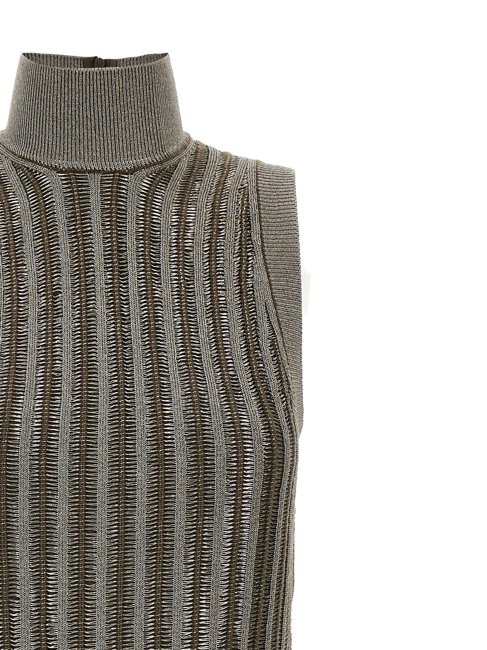 Shop Tom Ford Laminated Knit Dress In Green