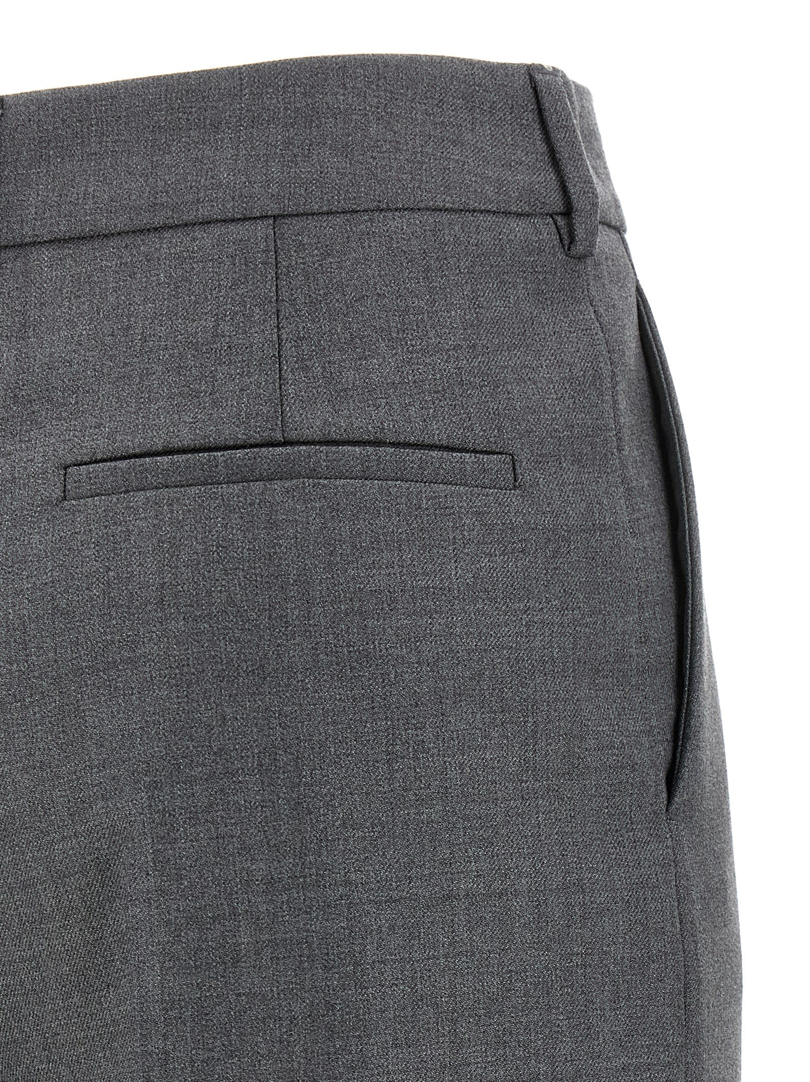 Valentino Garavani Wide-leg Virgin Wool Trousers With Maxi Turn-up In Black