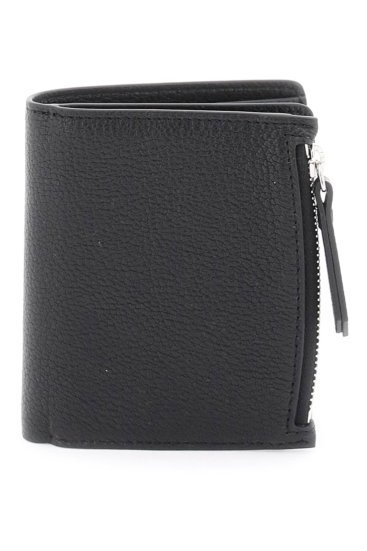 Maison Margiela Bi-fold Wallet With Contrast Stitching In Black