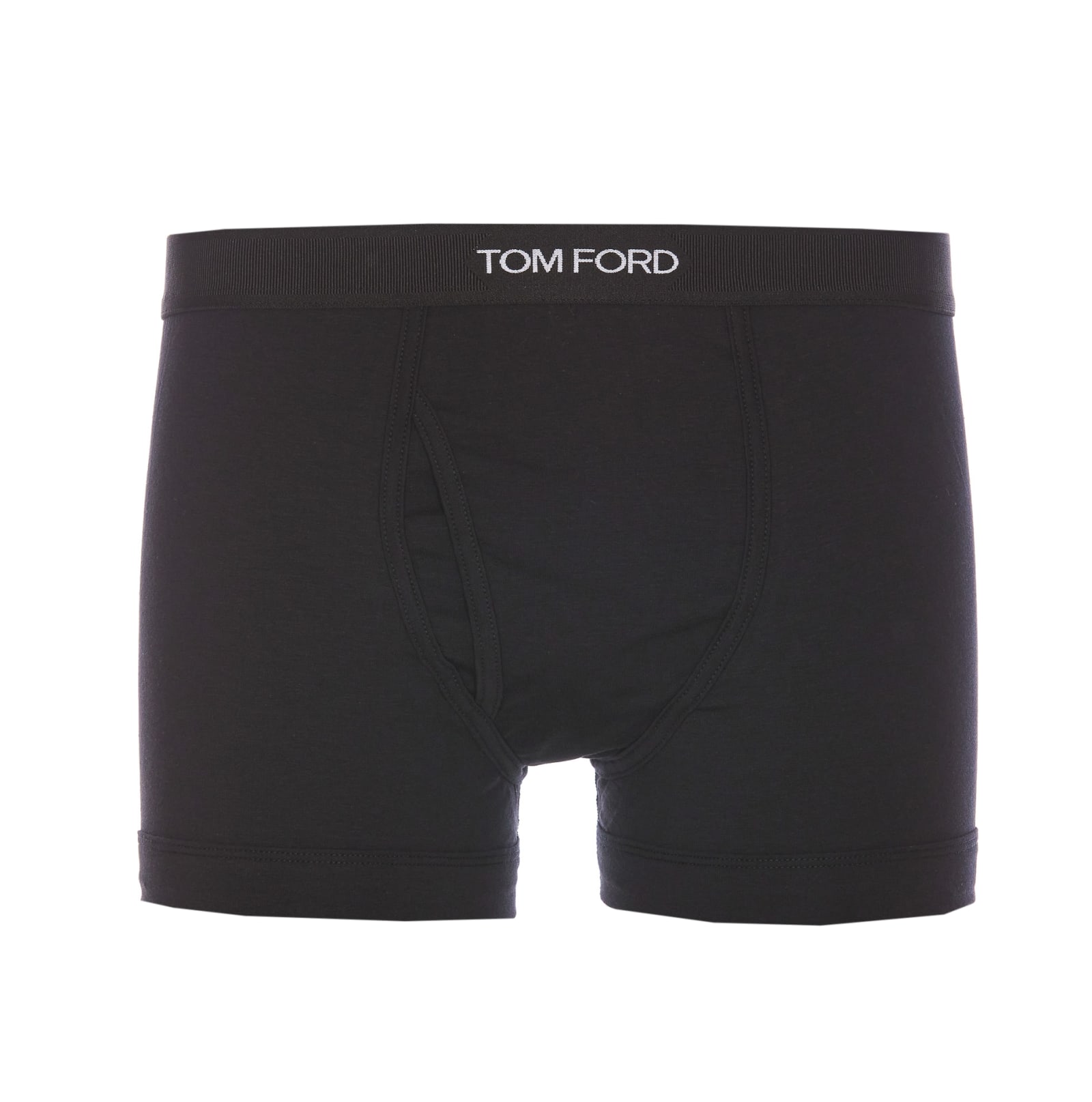 Tom Ford Cotton Boxer Briefs With Logo Band In Black