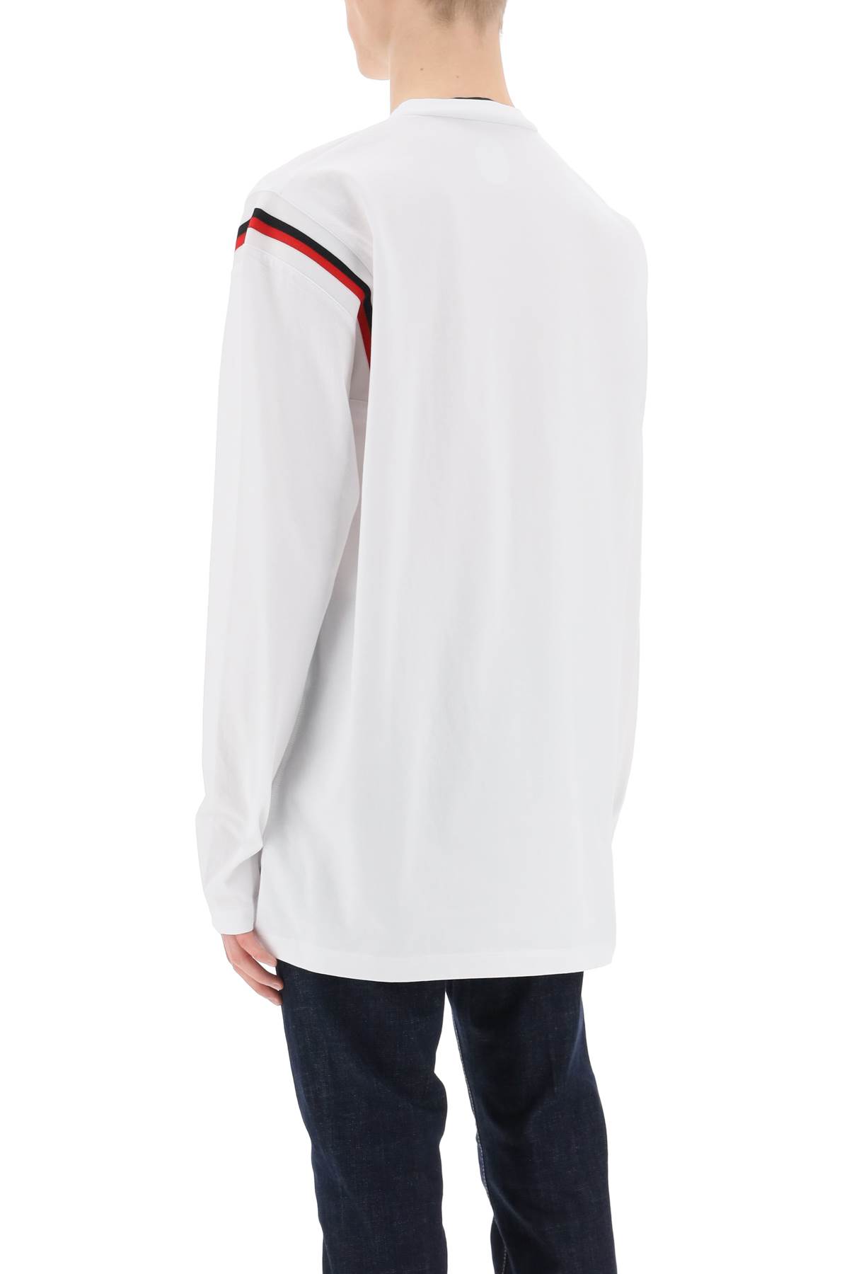 Dsquared2 Varsity Logo Long Sleeved T-shirt In White (white)