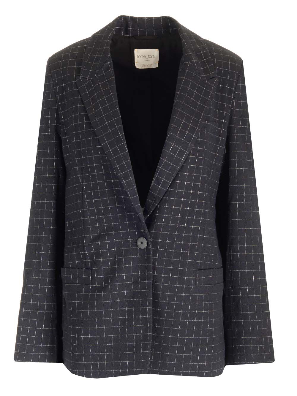 Shop Forte Forte Boxy Fit Blazer In Black