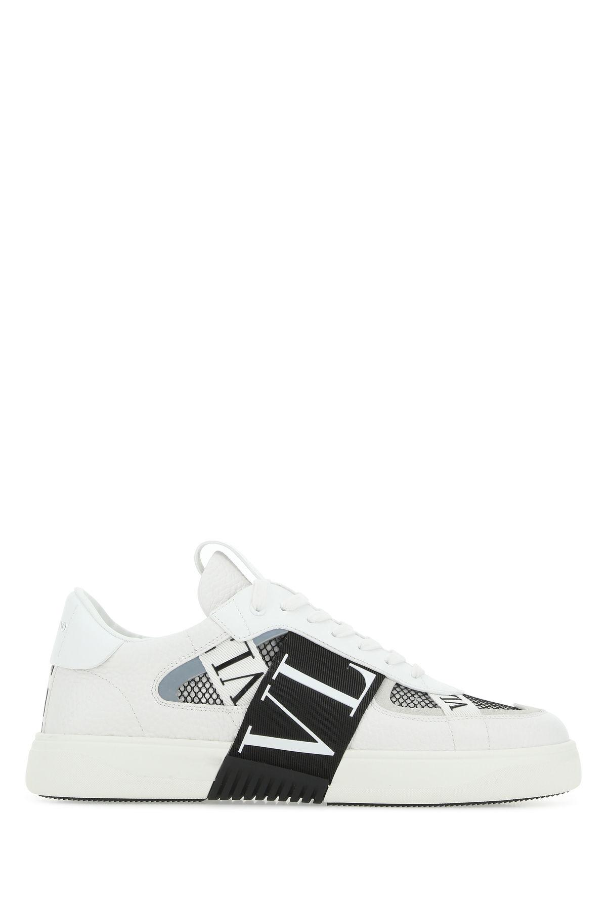 Shop Valentino Multicolor Leather Vl7n Sneakers In White