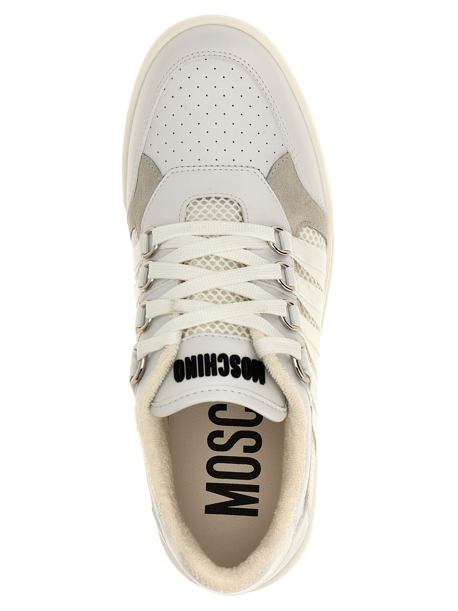 Shop Moschino Logo Sneakers In Multicolor