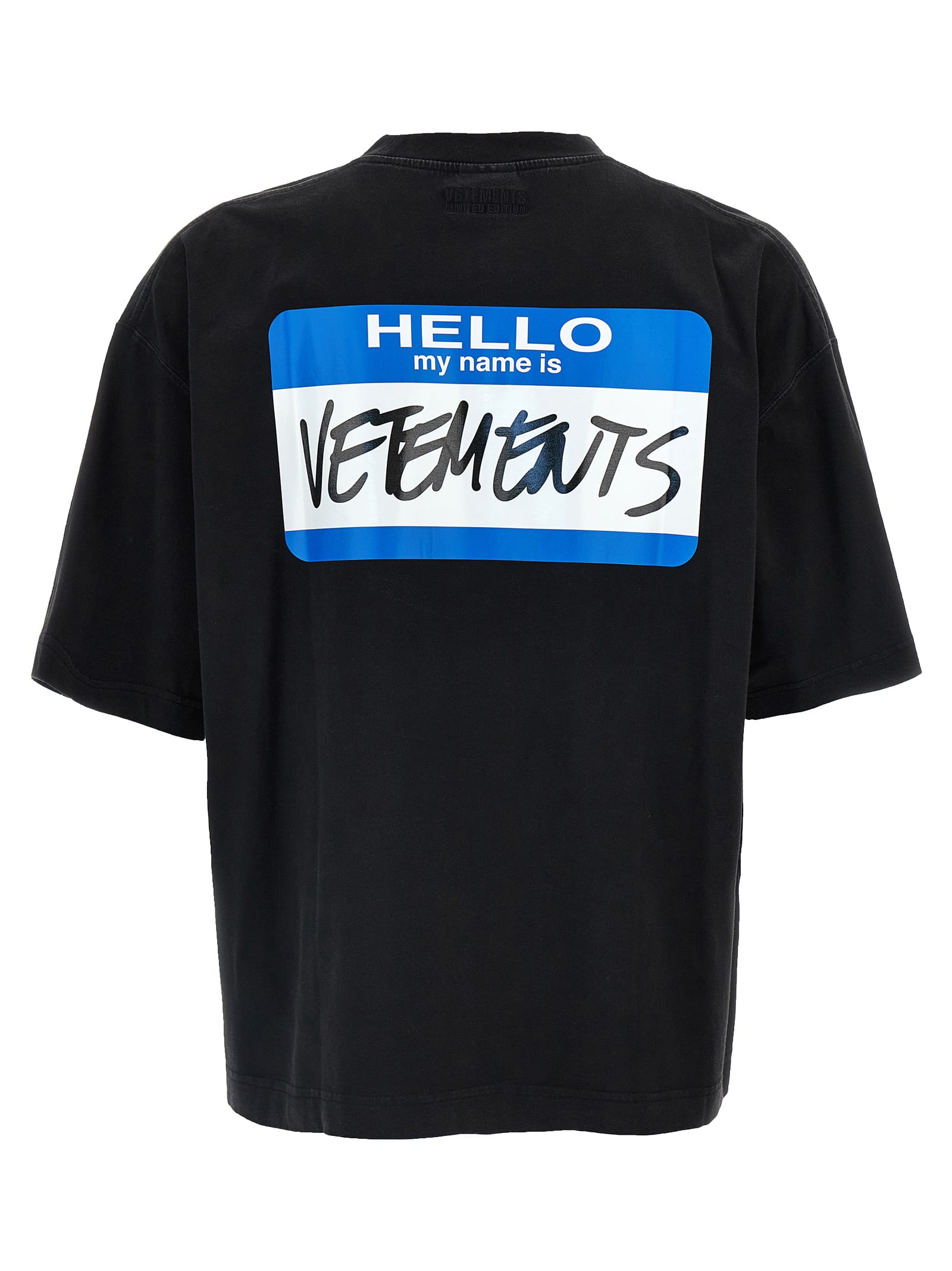 VETEMENTS MY NAME STICKER T-SHIRT